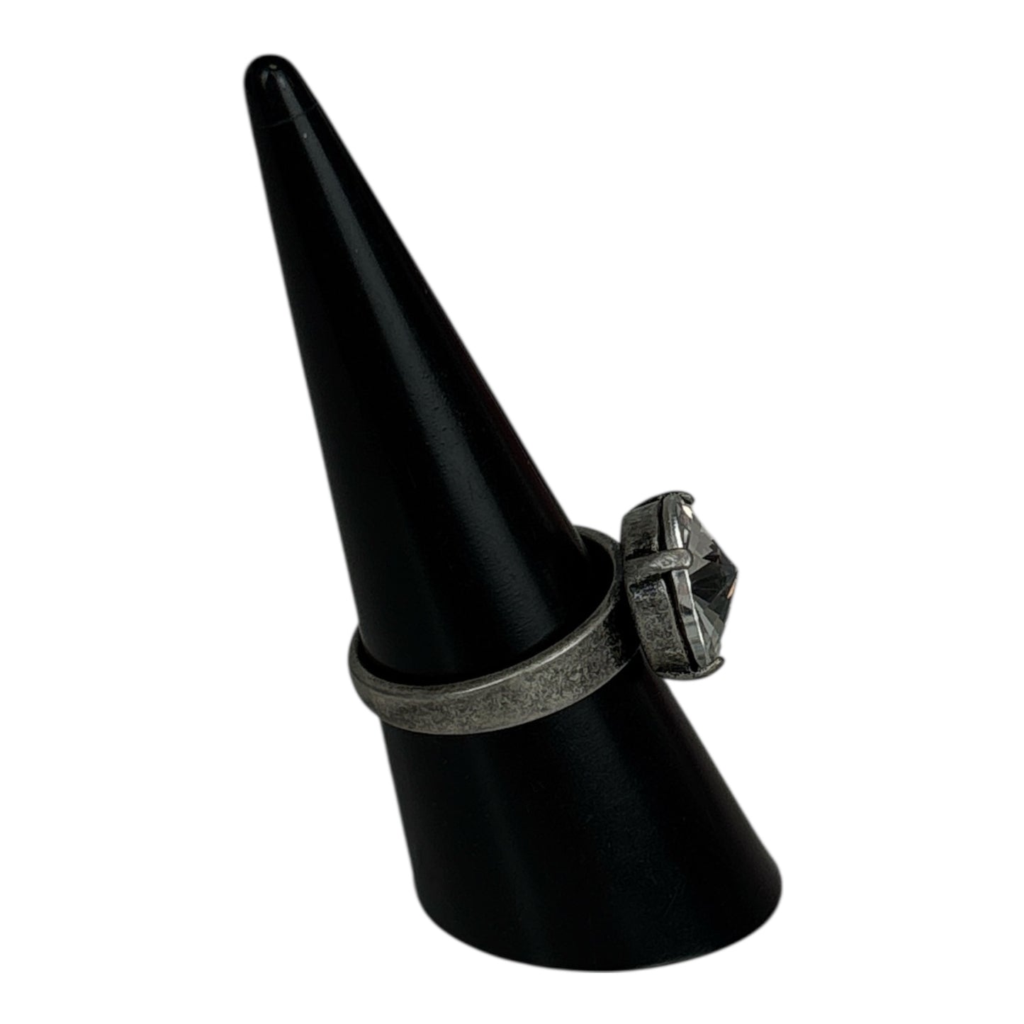 Clear Rivet Ring size 8