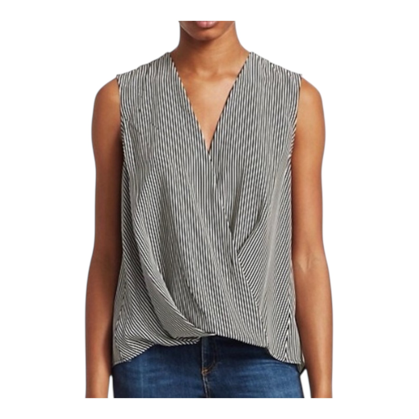 Victor Stripe Sleeveless Blouse size X-large