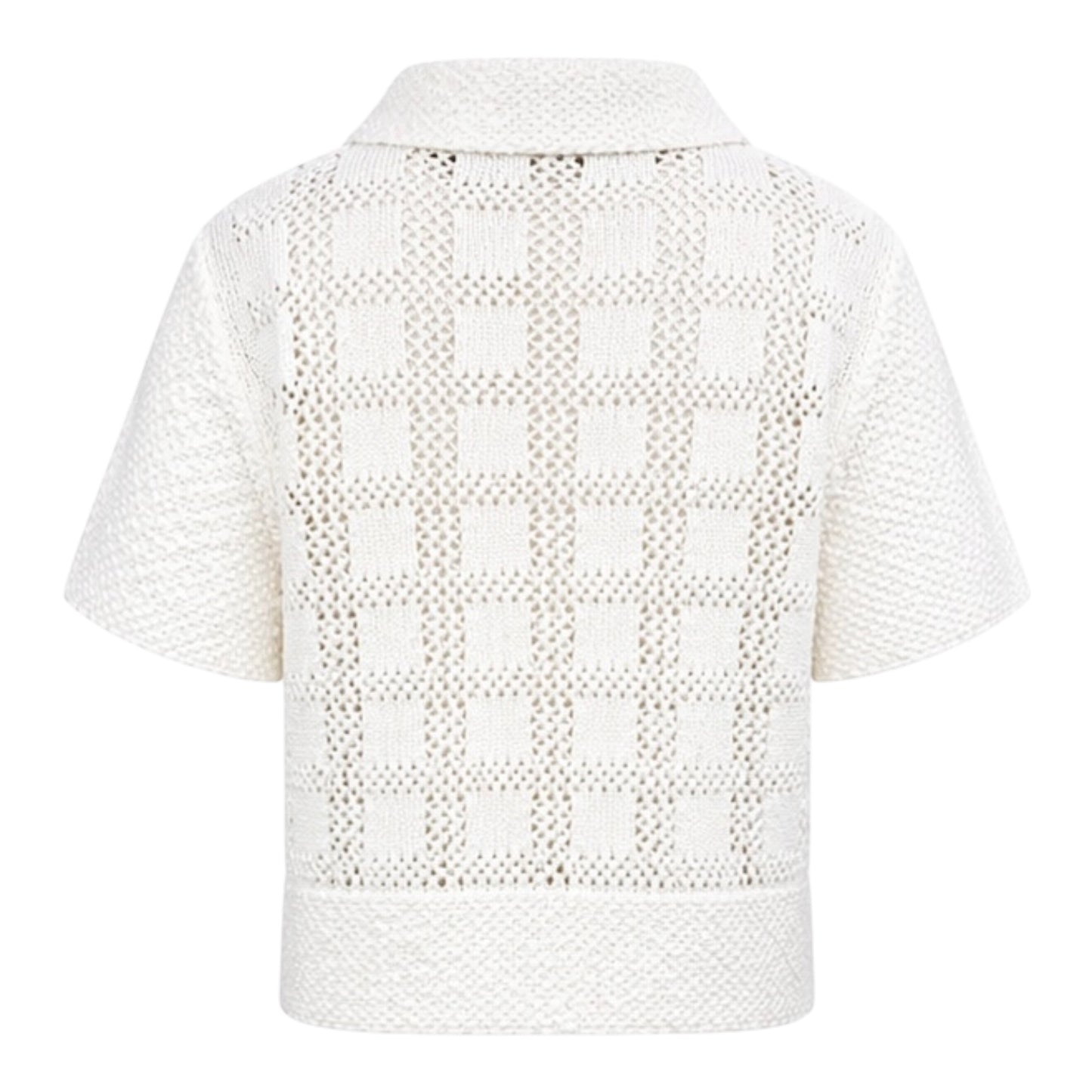 Crochet Check Polo Top size 2