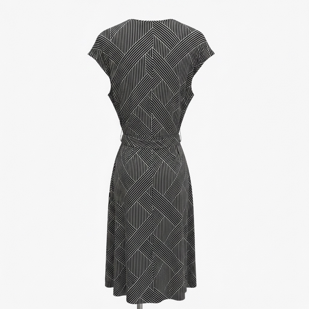 Geometric Wrap Front Dress size 8