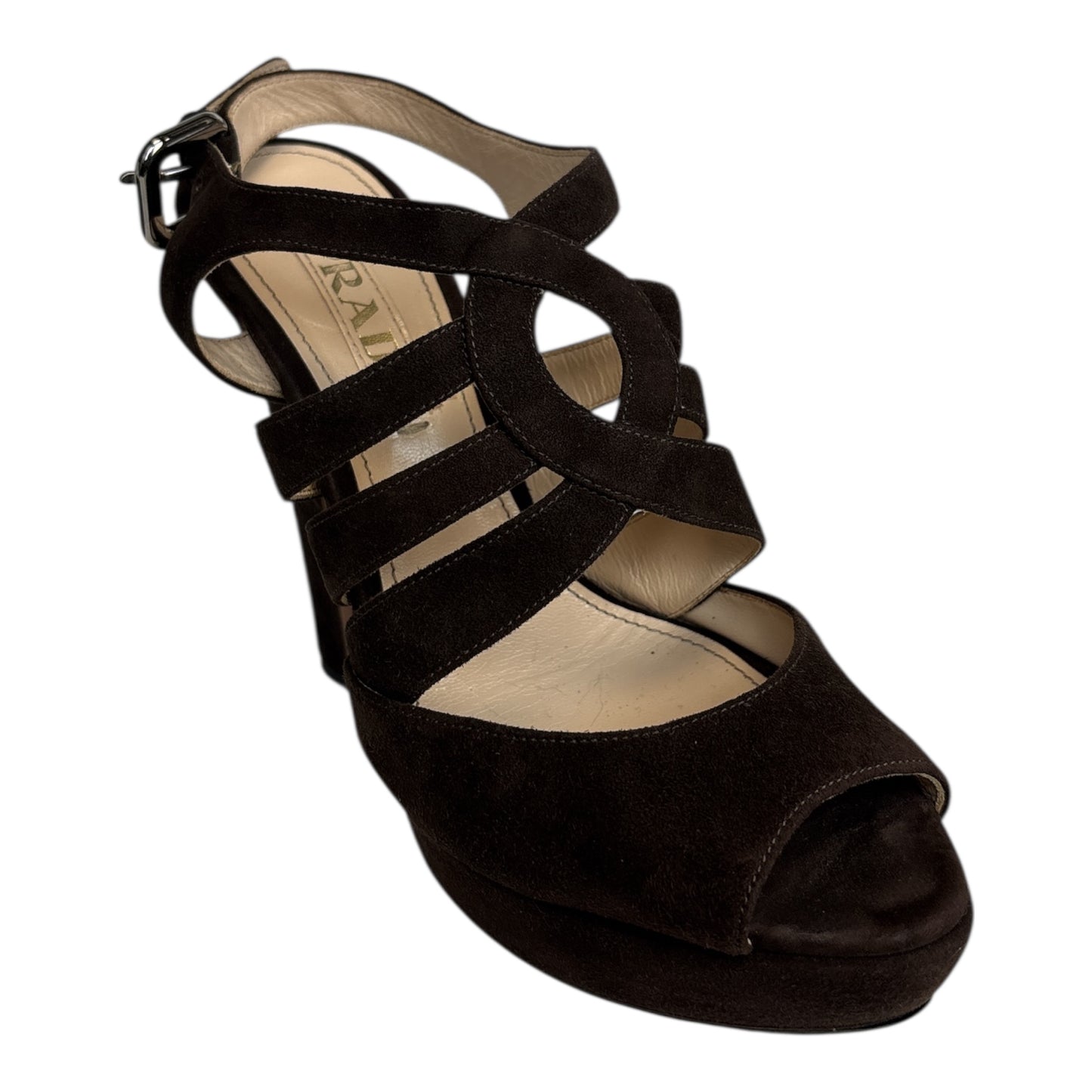 Suede Cage Pumps size 35.5