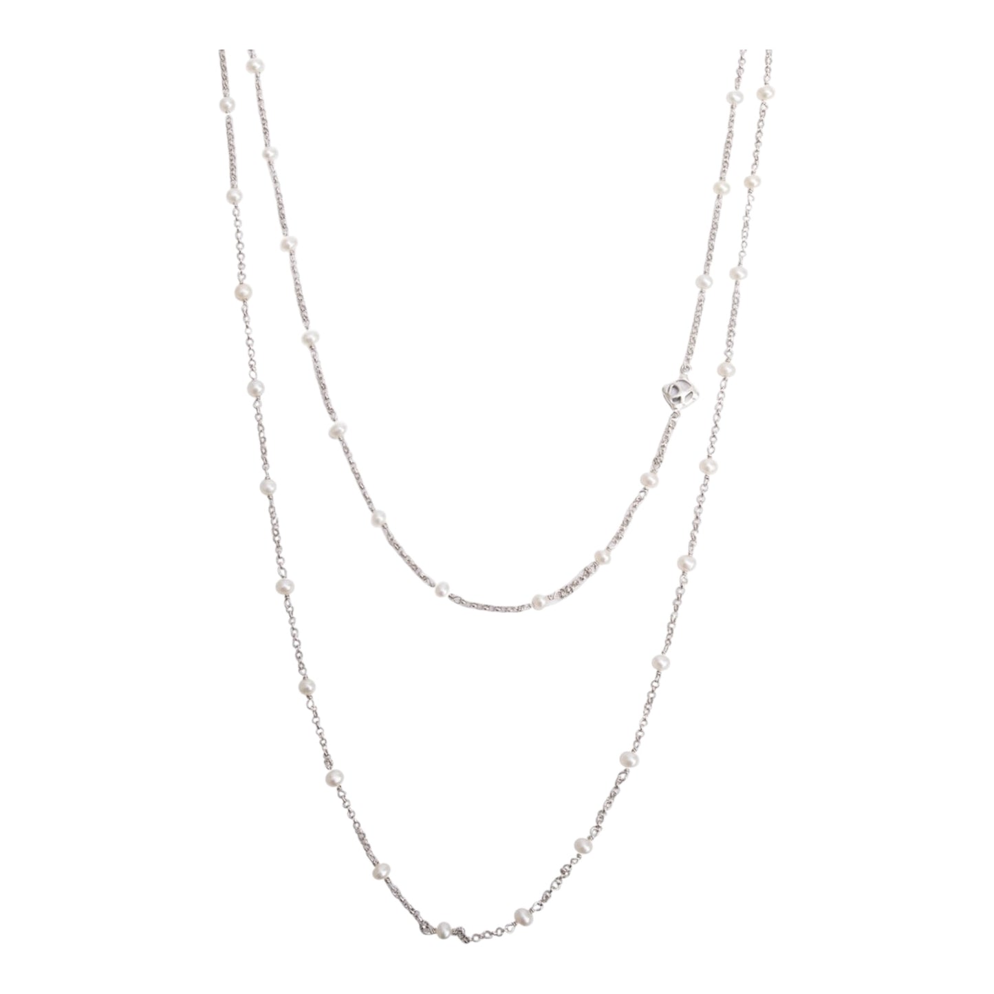 Pearl Station Long Necklace