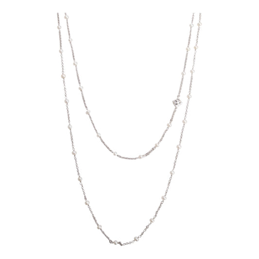 Pearl Station Long Necklace