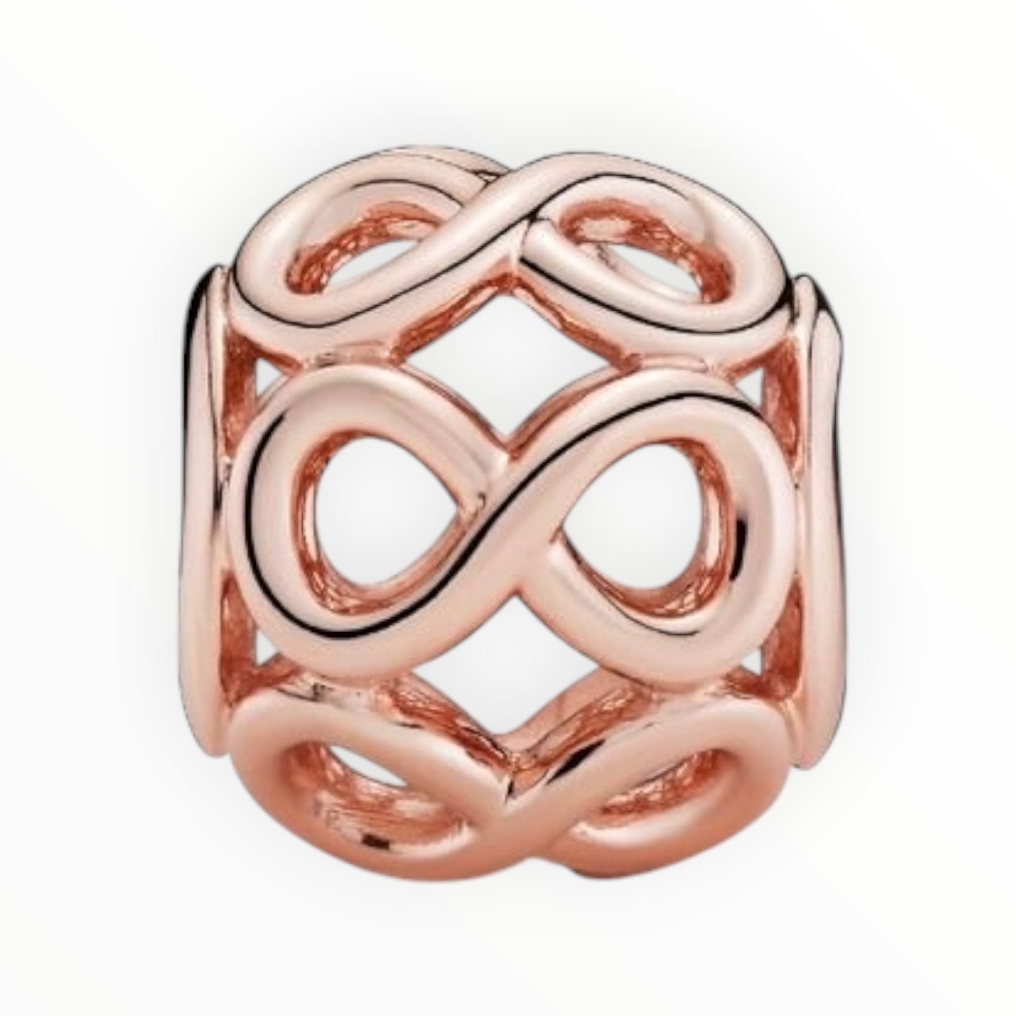 14k Rose Openwork Infinity Charm