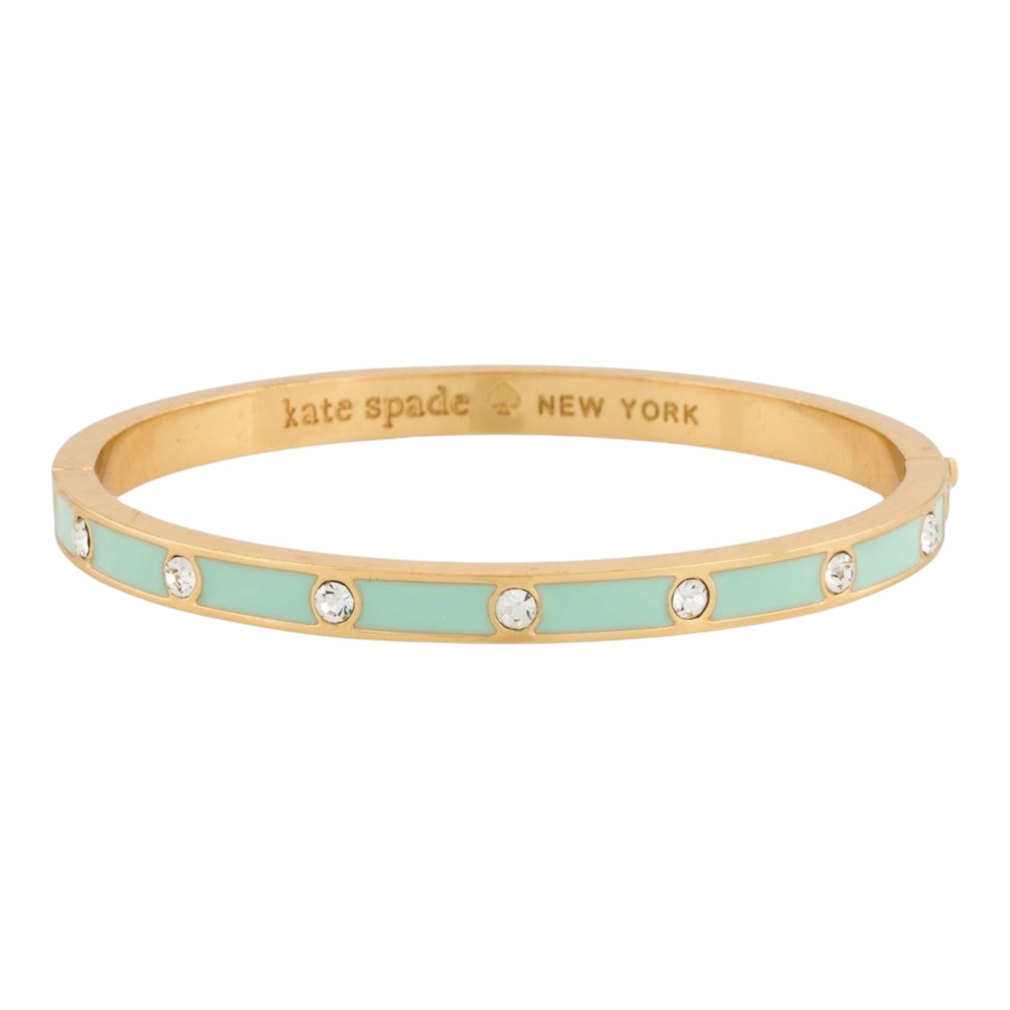 Crystal & Enamel Hinged Bangle Bracelet New in Box