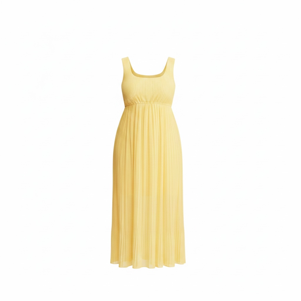 Pleated Chiffon Maxi Dress size 0 (Large)