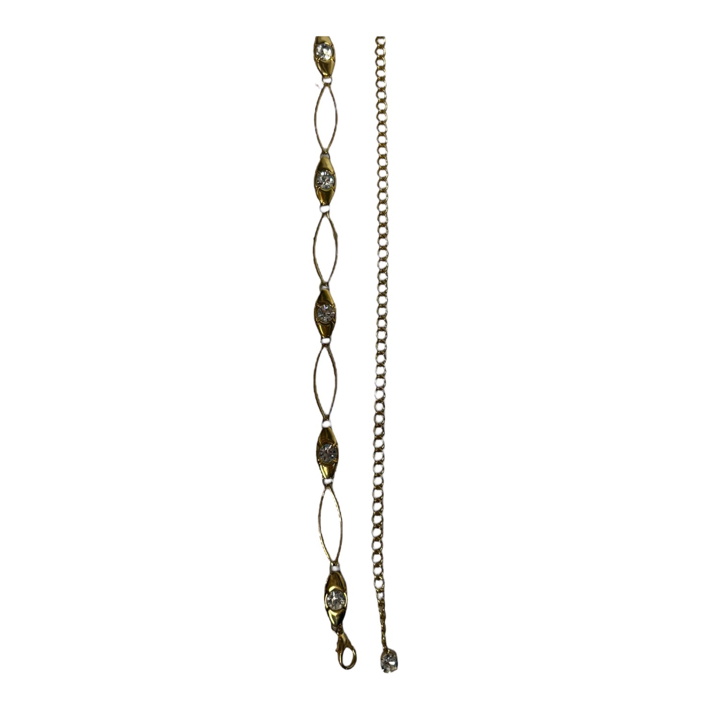 Gold rhinestone chain belt sz xs/s