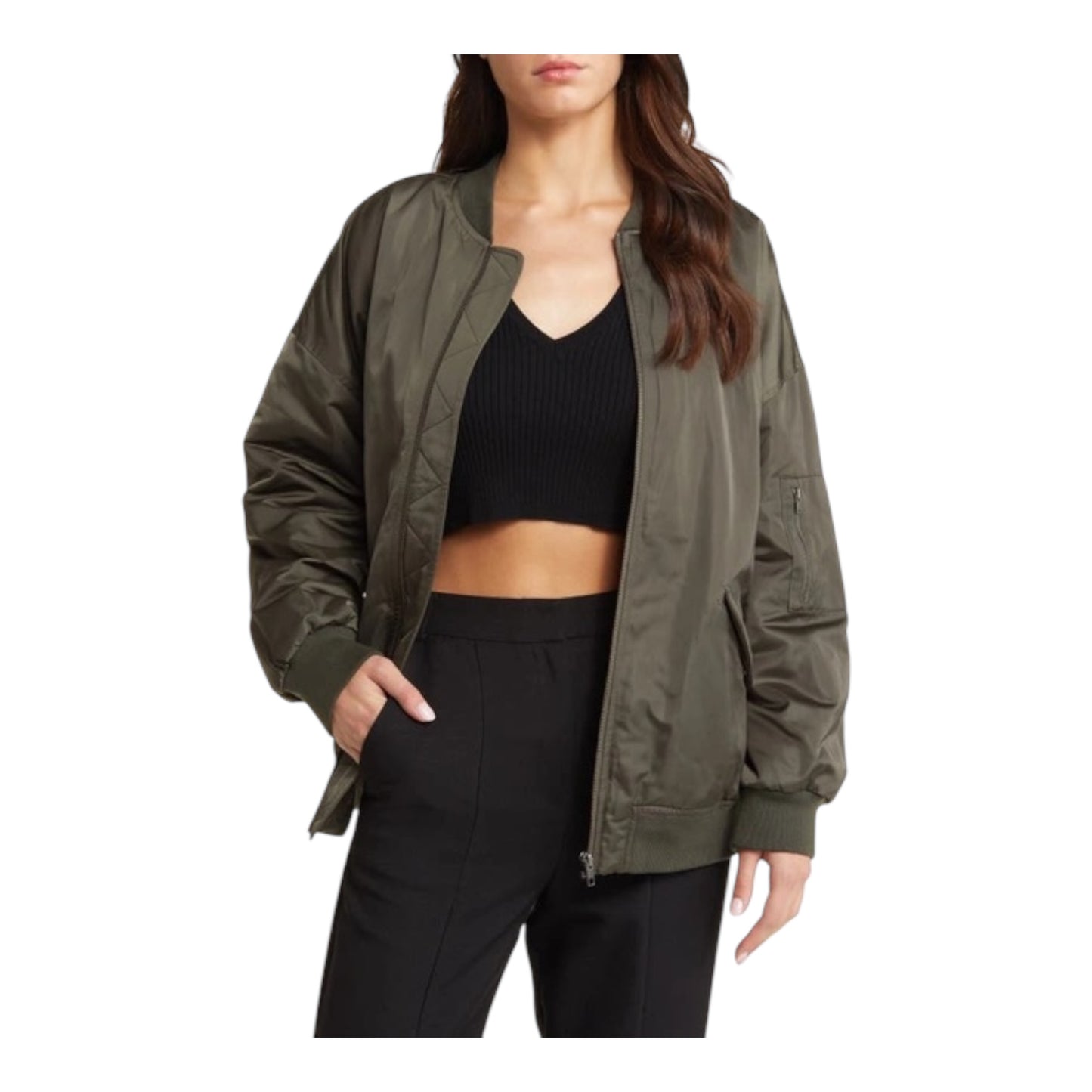 Oversized Bomber size Large