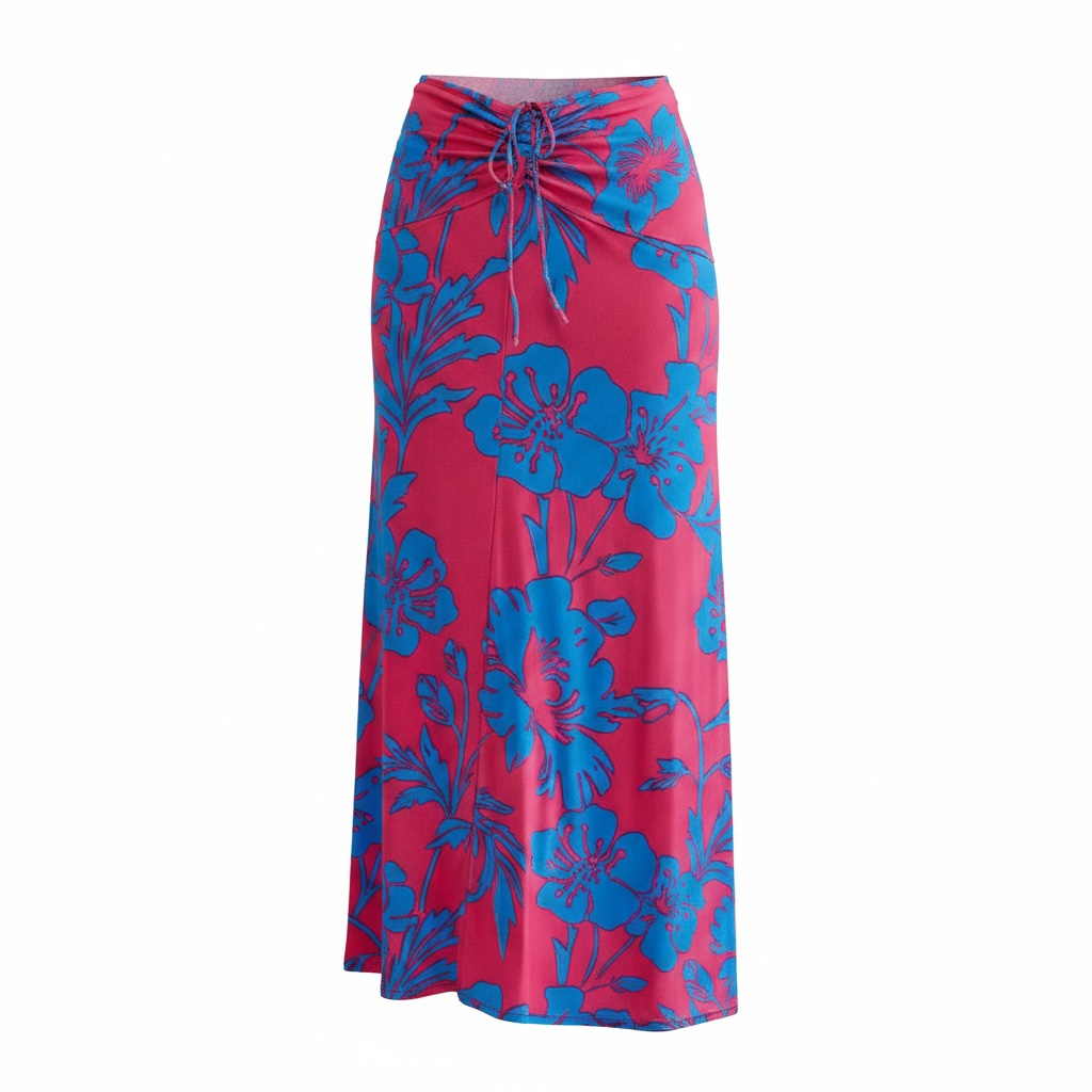 Printed Ruched Jersey Convertible Skirt size XSmall