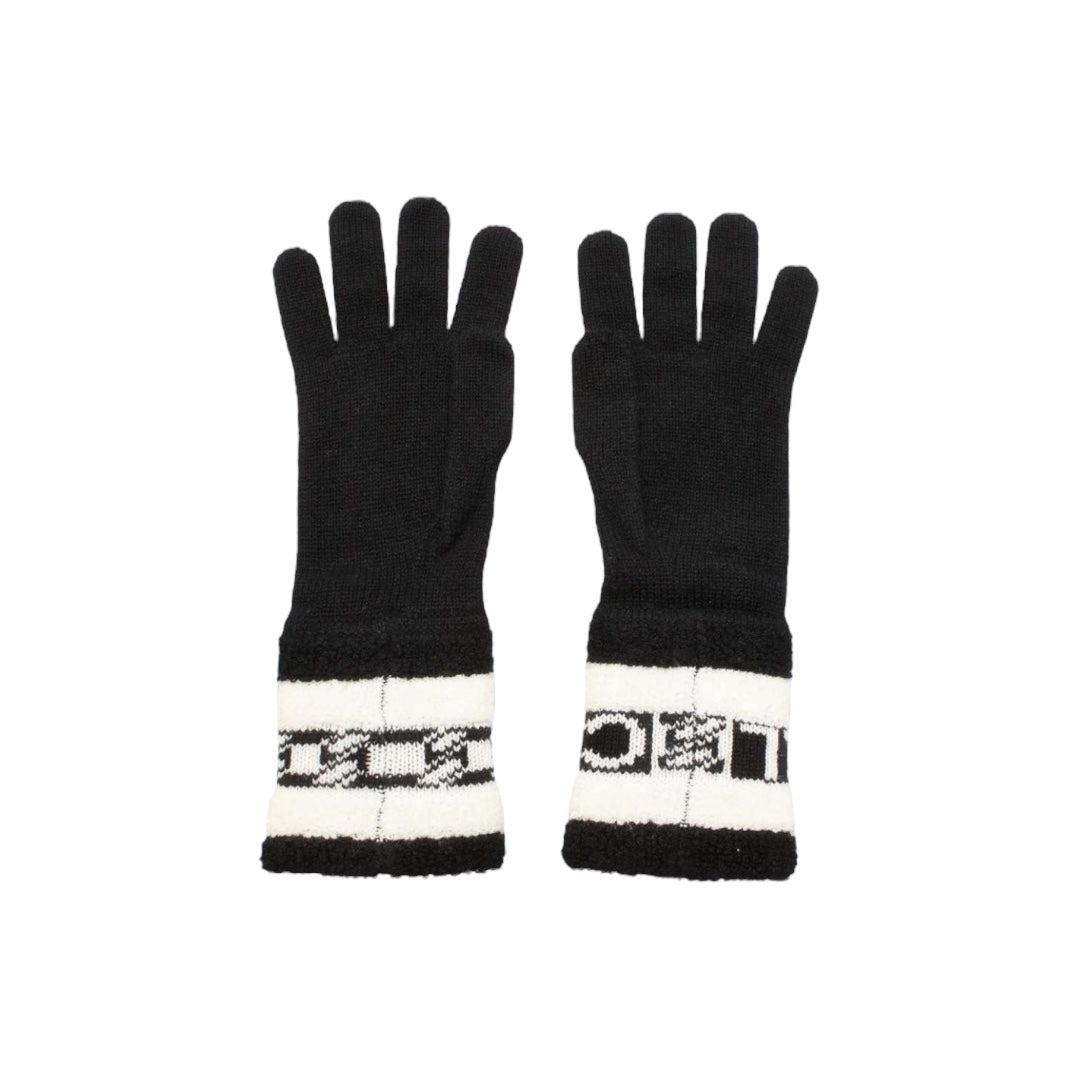 Logo Intarsia Cashmere Gloves NEW WITH TAGS