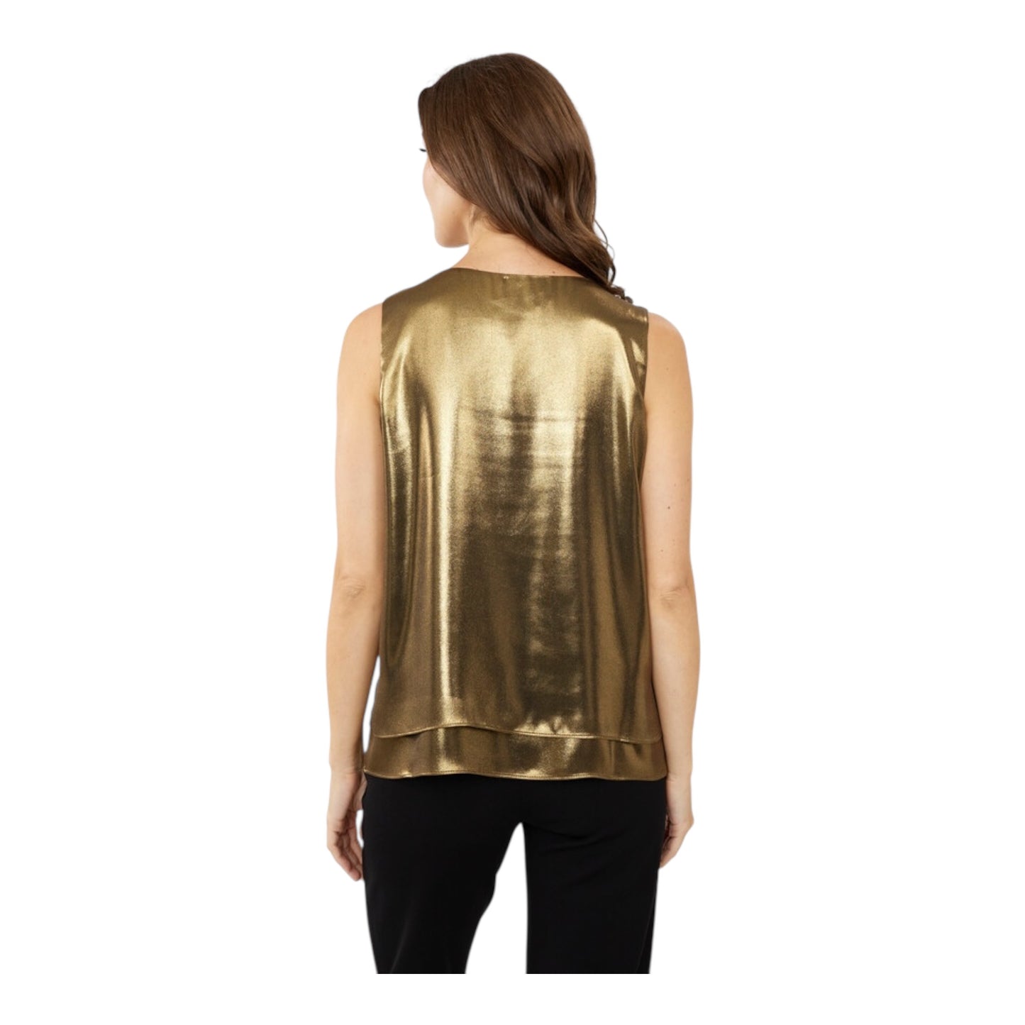 Metallic V-neck Pullover size 14 NWT