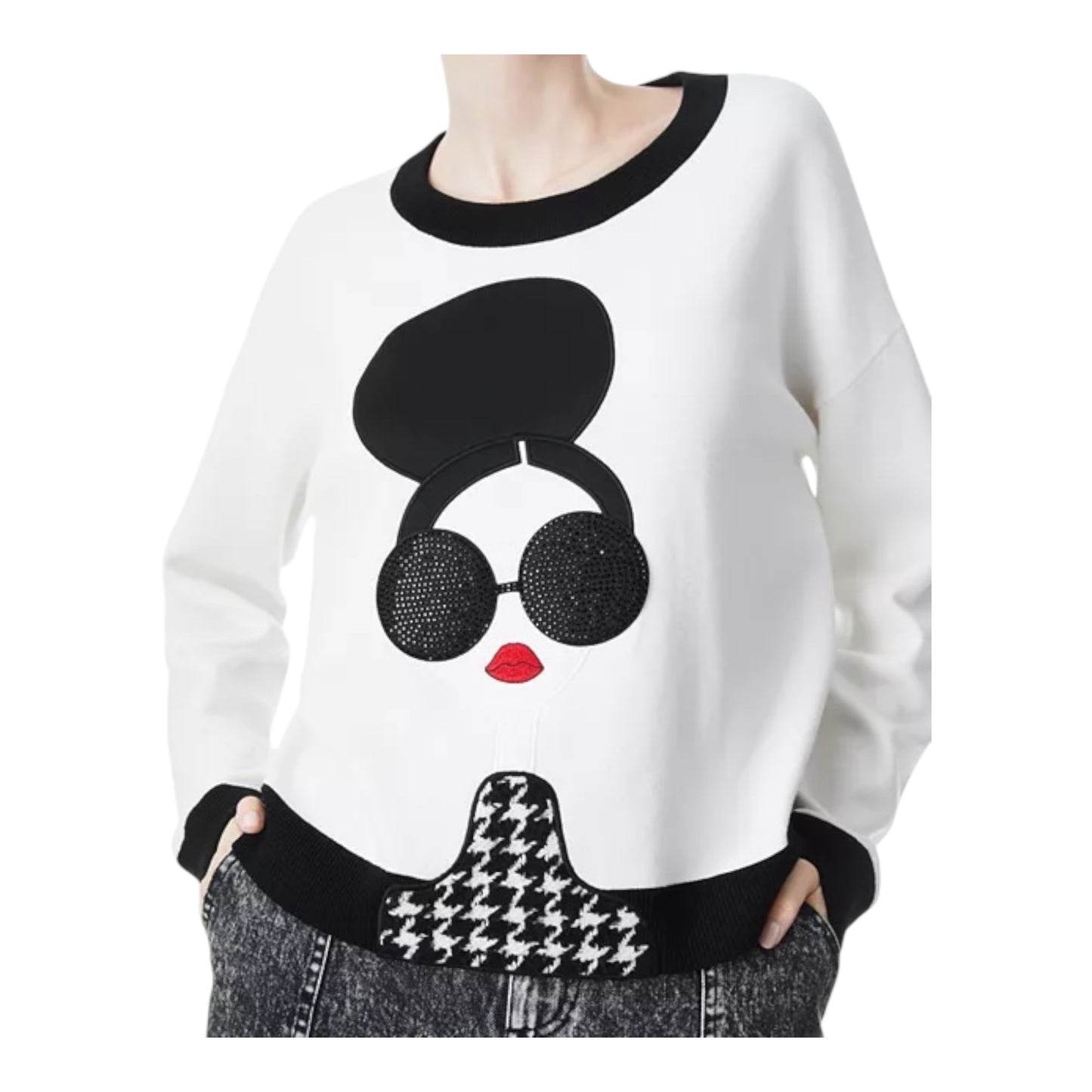 Gleeson Appliqué Sweater size Large