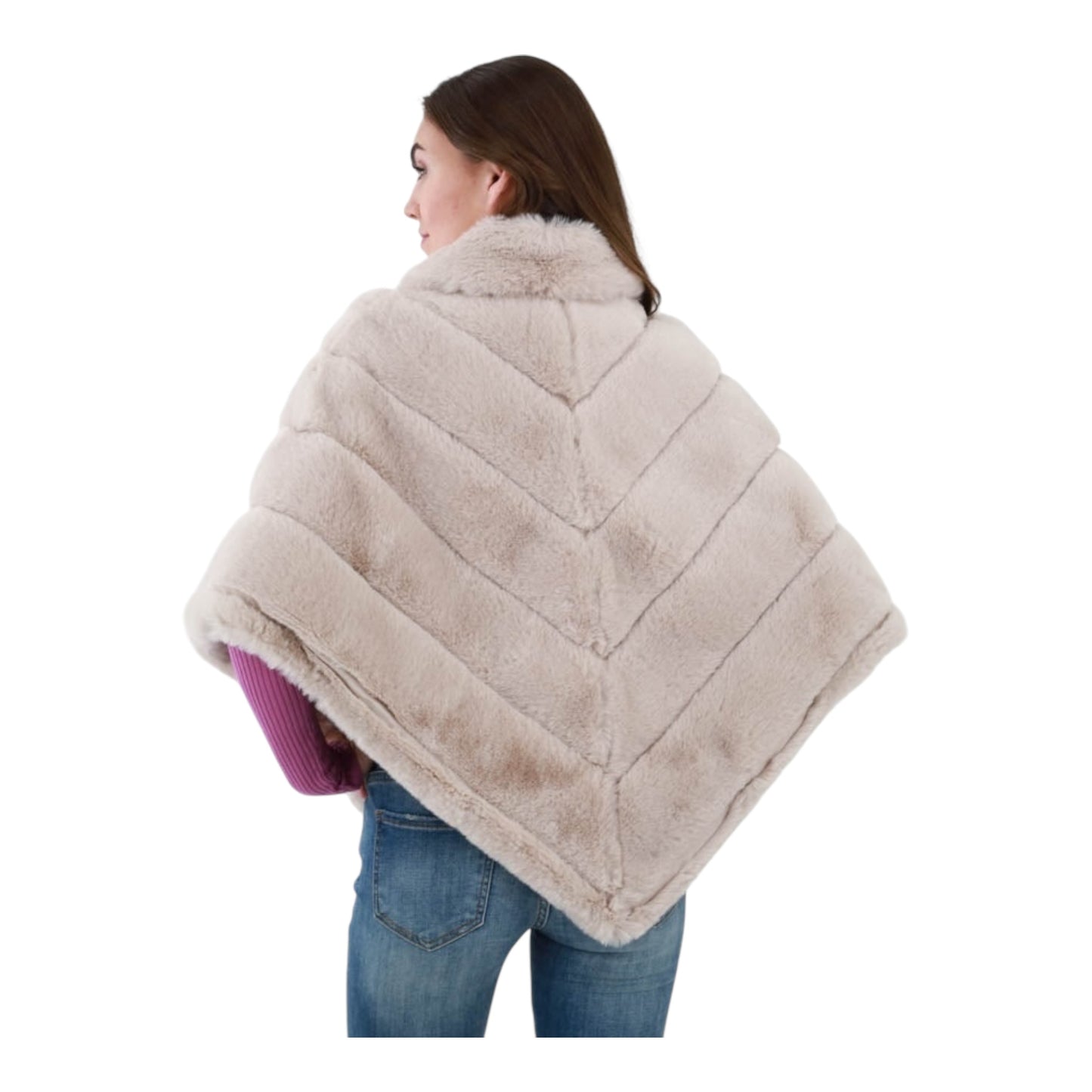 Faux Fur Poncho size Small
