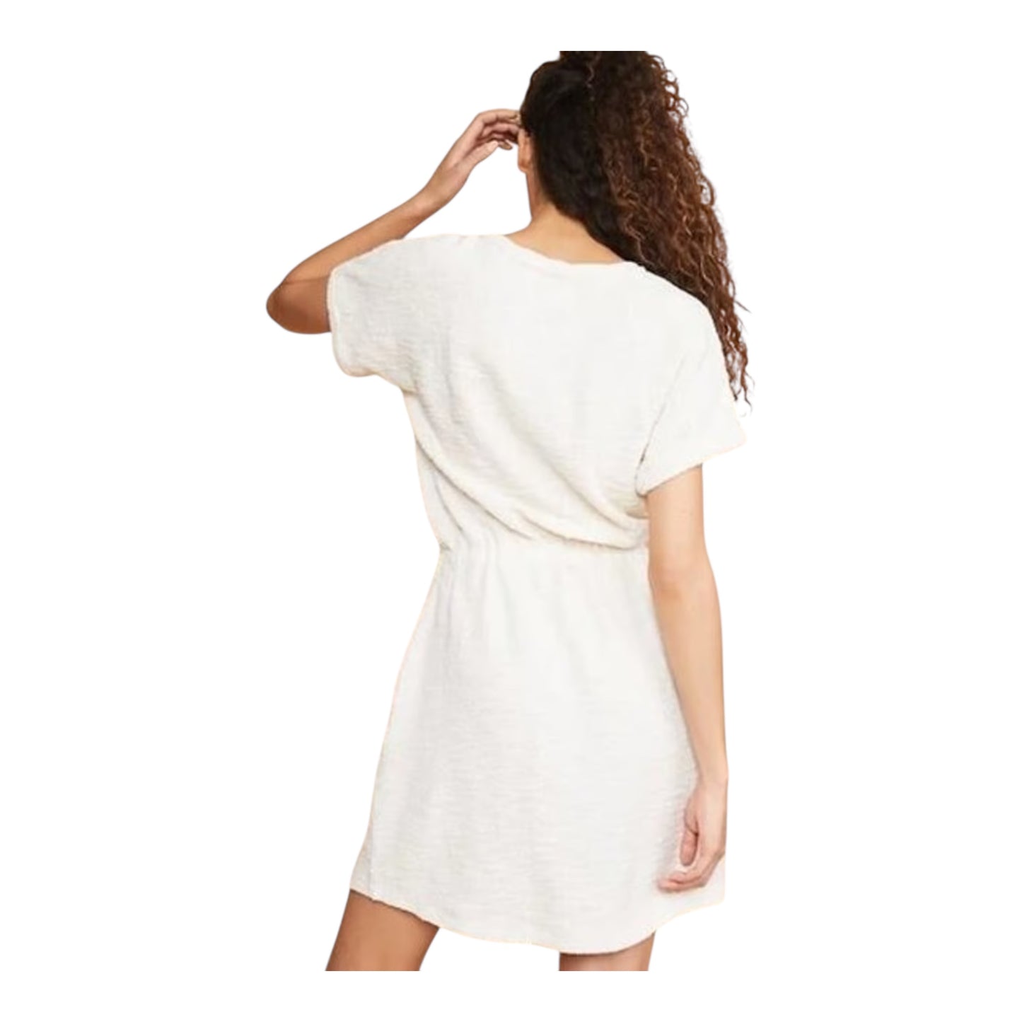 Tweedknit Short Sleeve Drawstring Mini Dress size XLarge