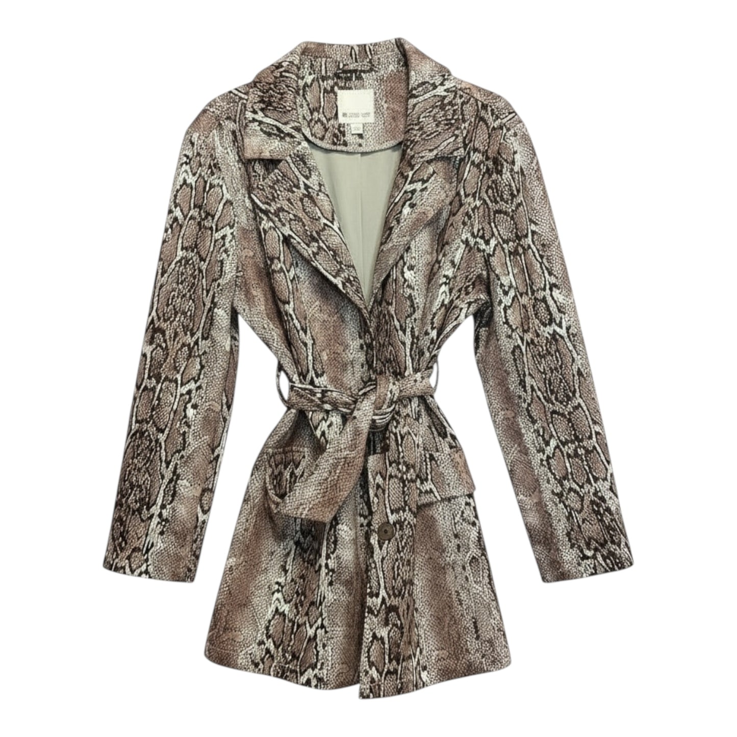 Snake Pattern Trench Coat with belt size Large