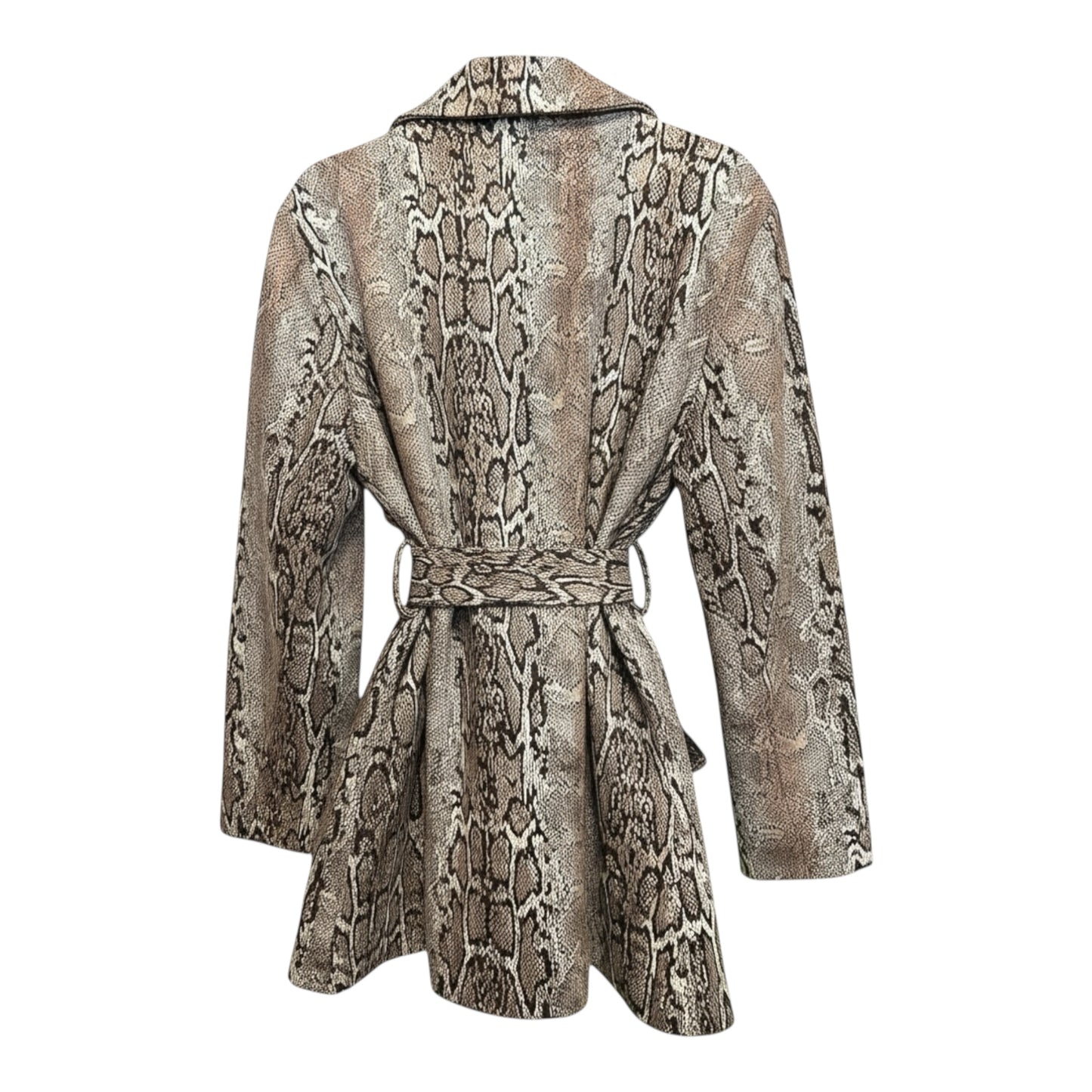 Snake Pattern Trench Coat with belt size Large