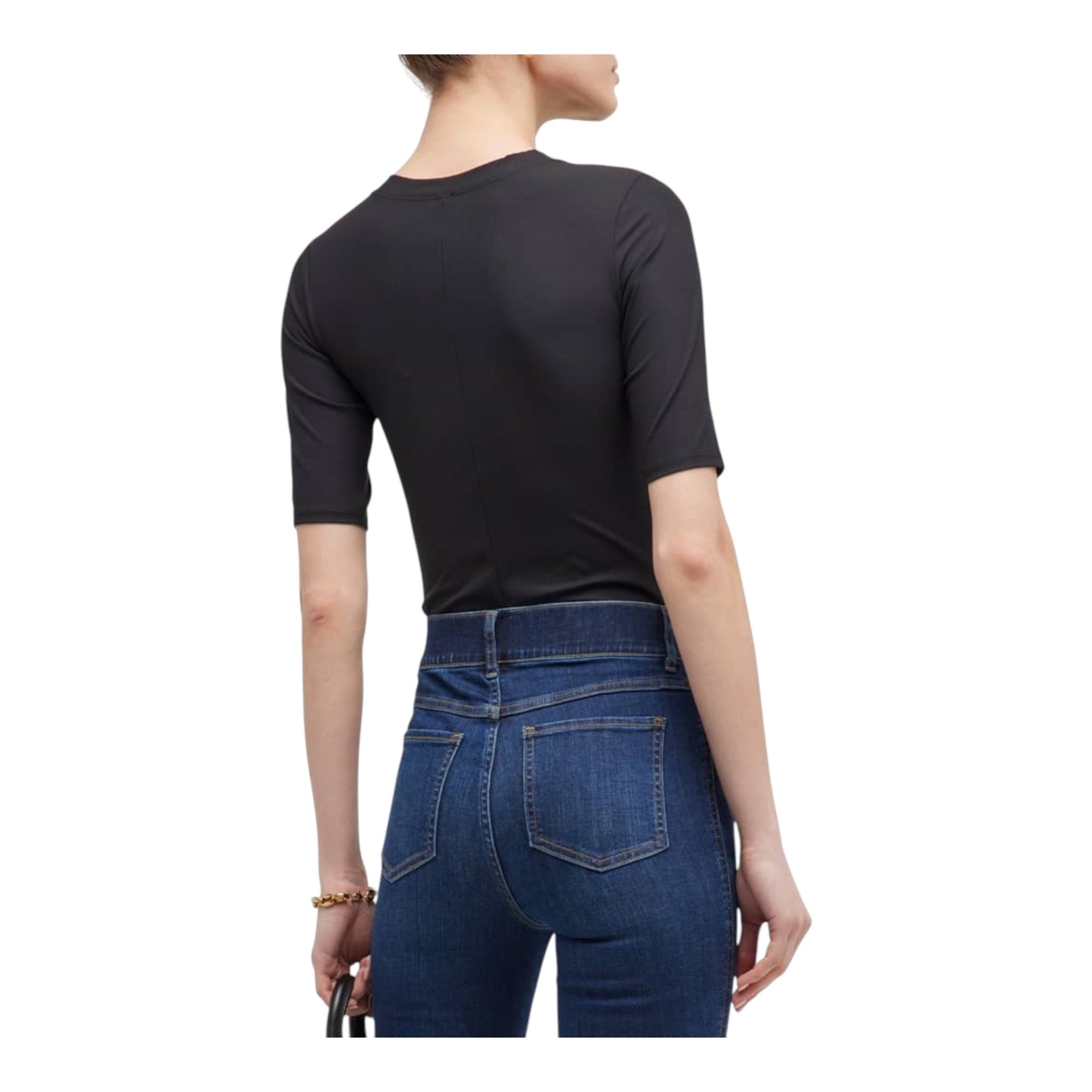 Suit Yourself Ribbed Short-Sleeve Bodysuit size Small