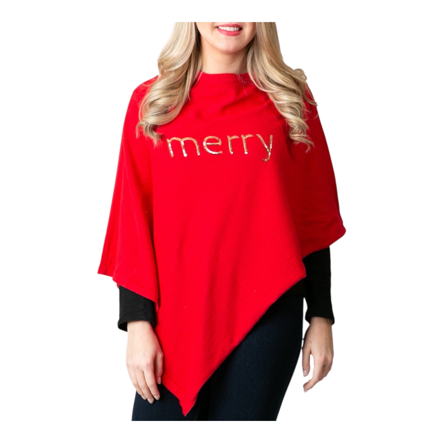 Merry Poncho One Size NWT
