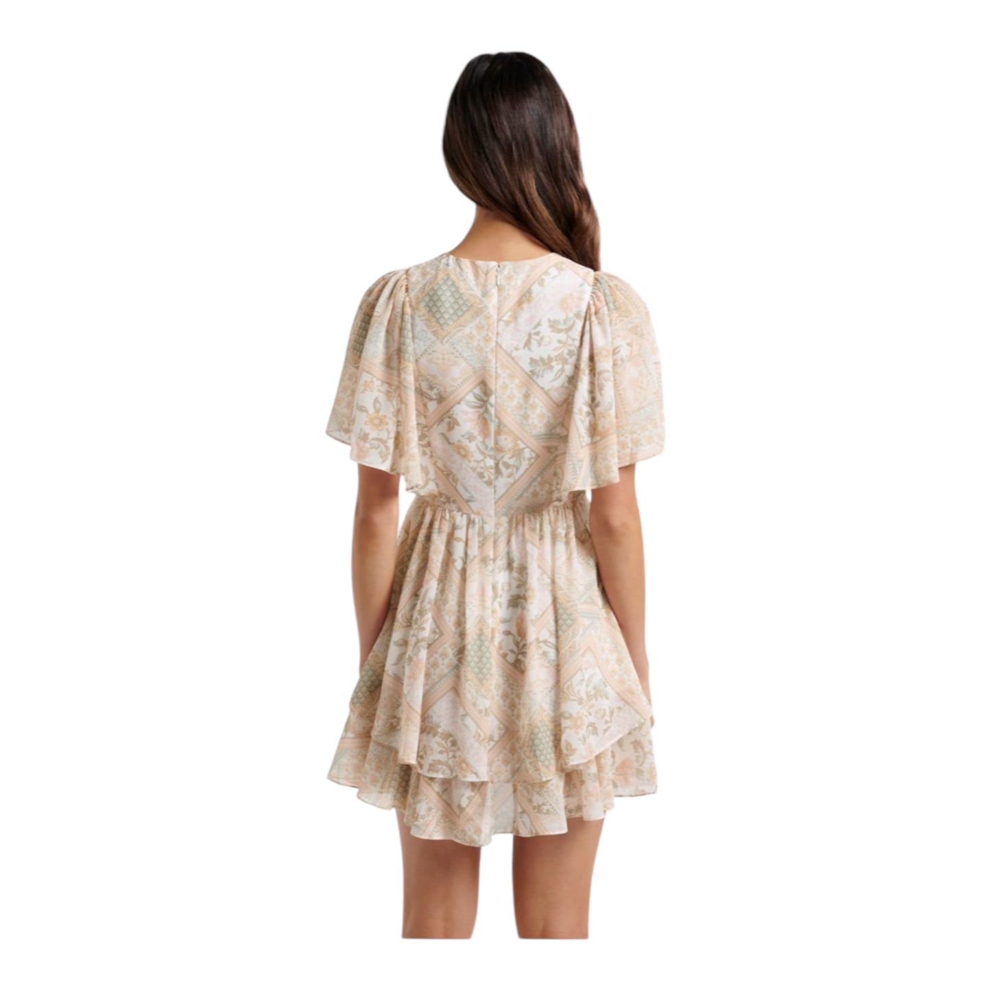 Kimmy Flutter Sleeve Mini dress size 16
