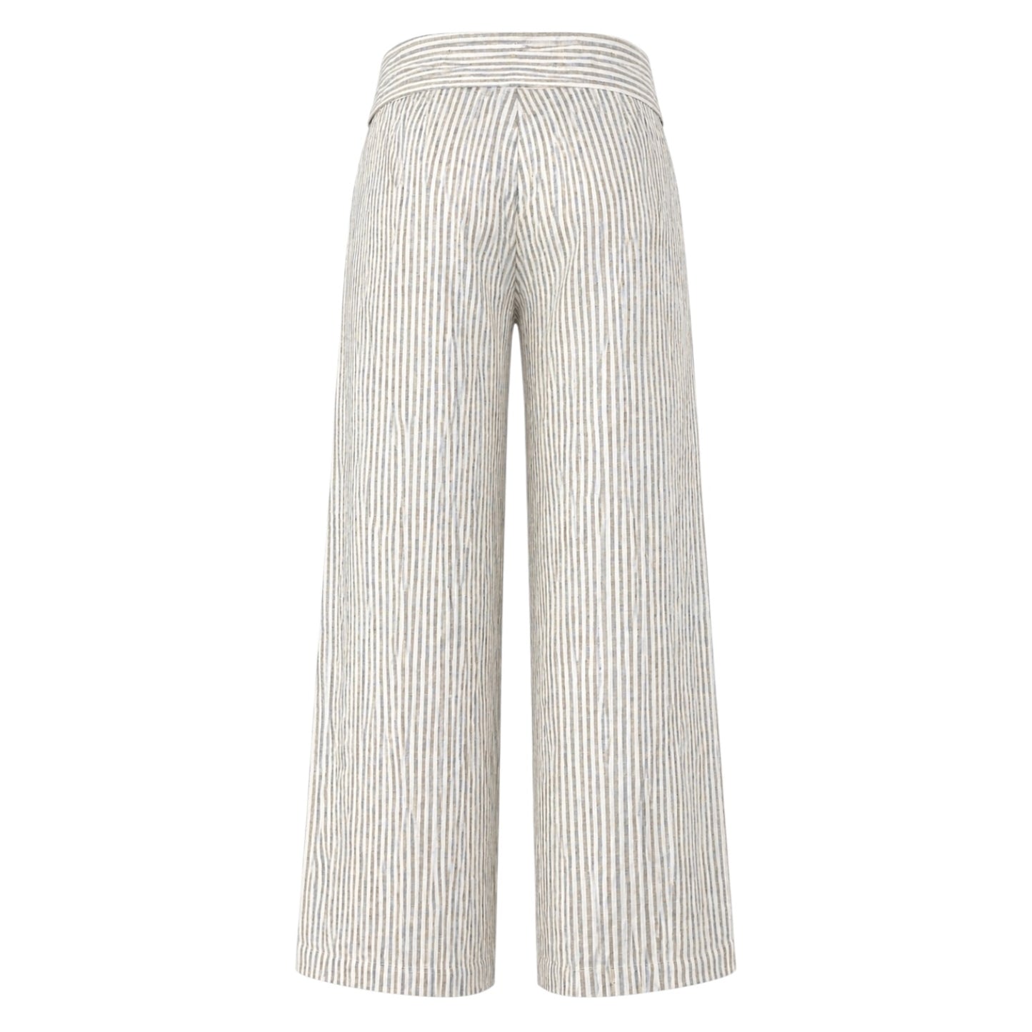 Linen Striped Tie-Front Wide Leg Pant size 6