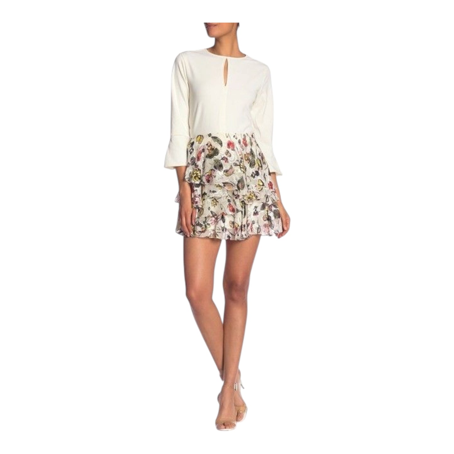 Silk Blend Floral Skirt size 0