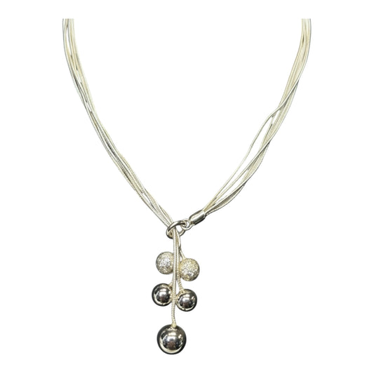Silver Gum Nut Pendant Necklace