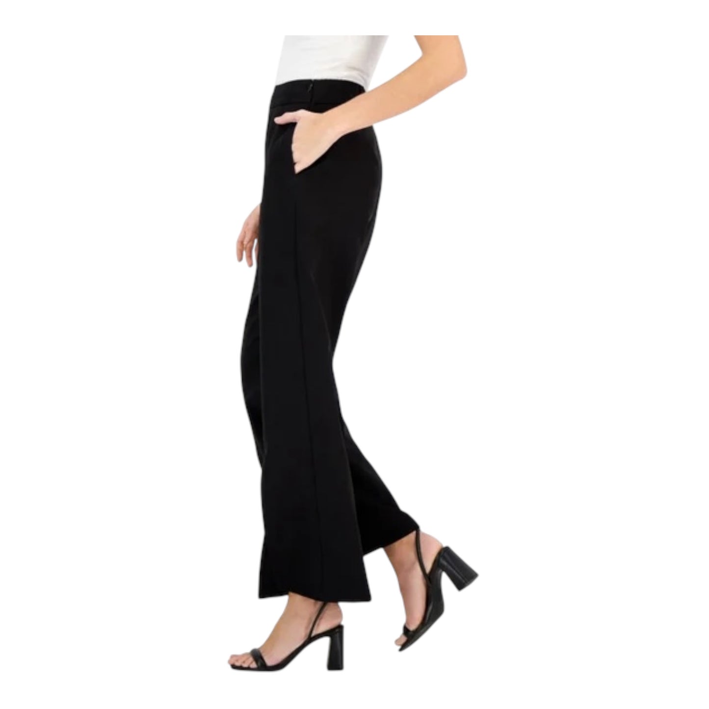 High Rise Front-Slit Flare Leg Pants size 8