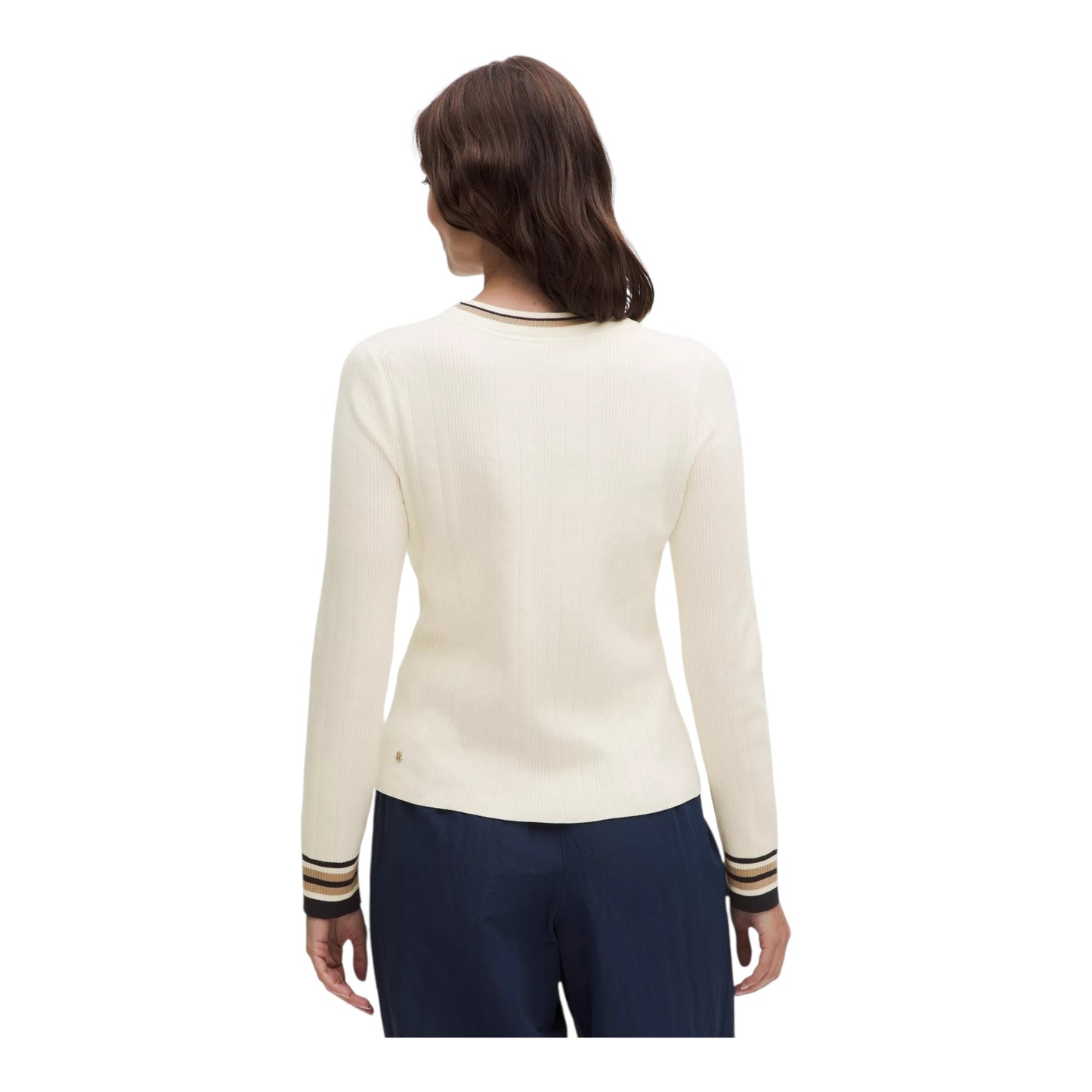 Cotton-Blend Long-Sleeve Crew size Large