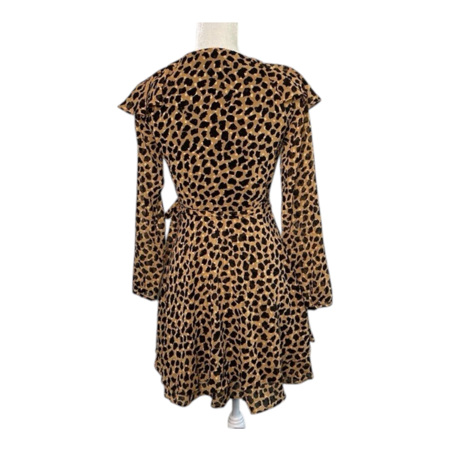 Frenchie Animal Print Wrap Dress size Large