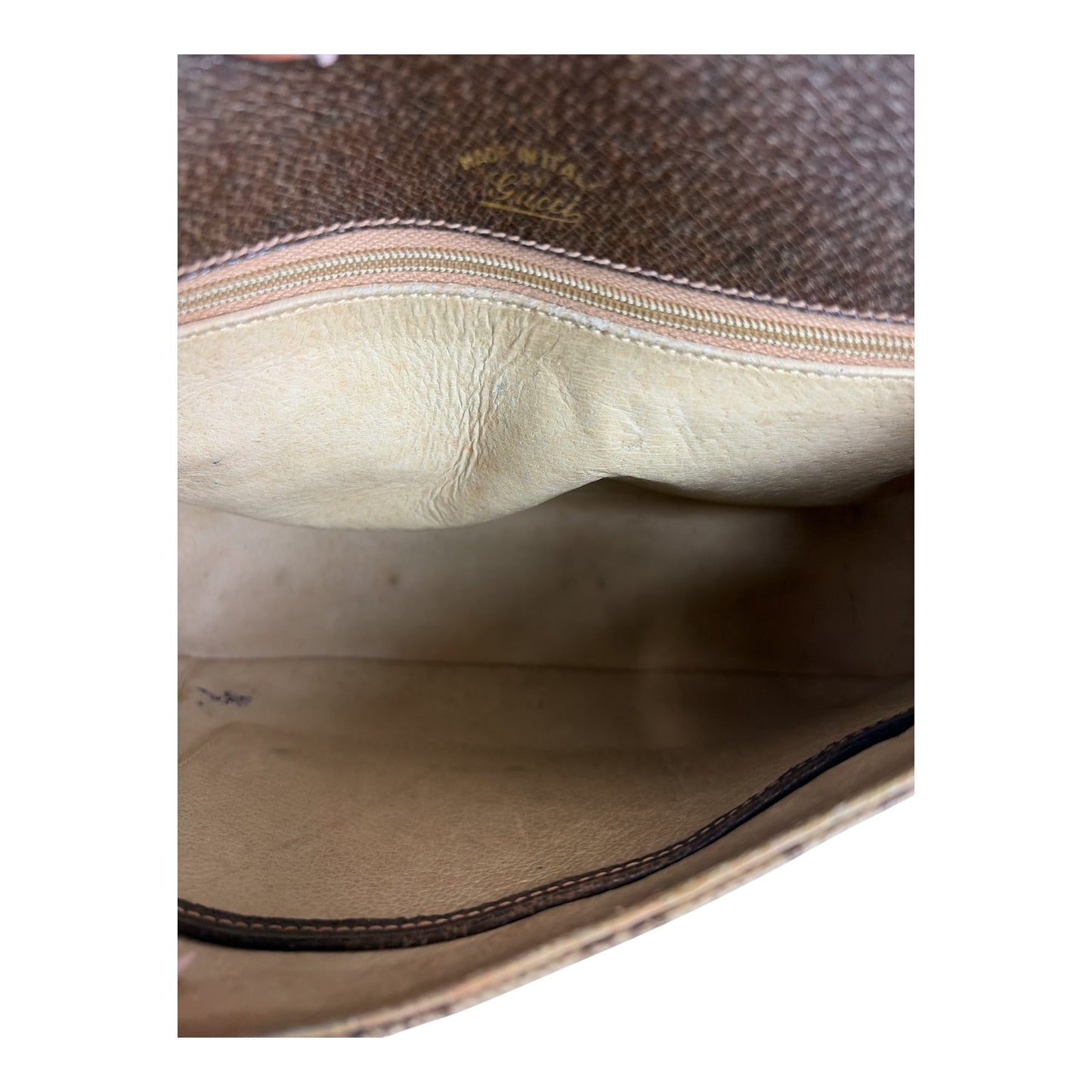 Vintage Horsebit Canvas Shoulder Bag