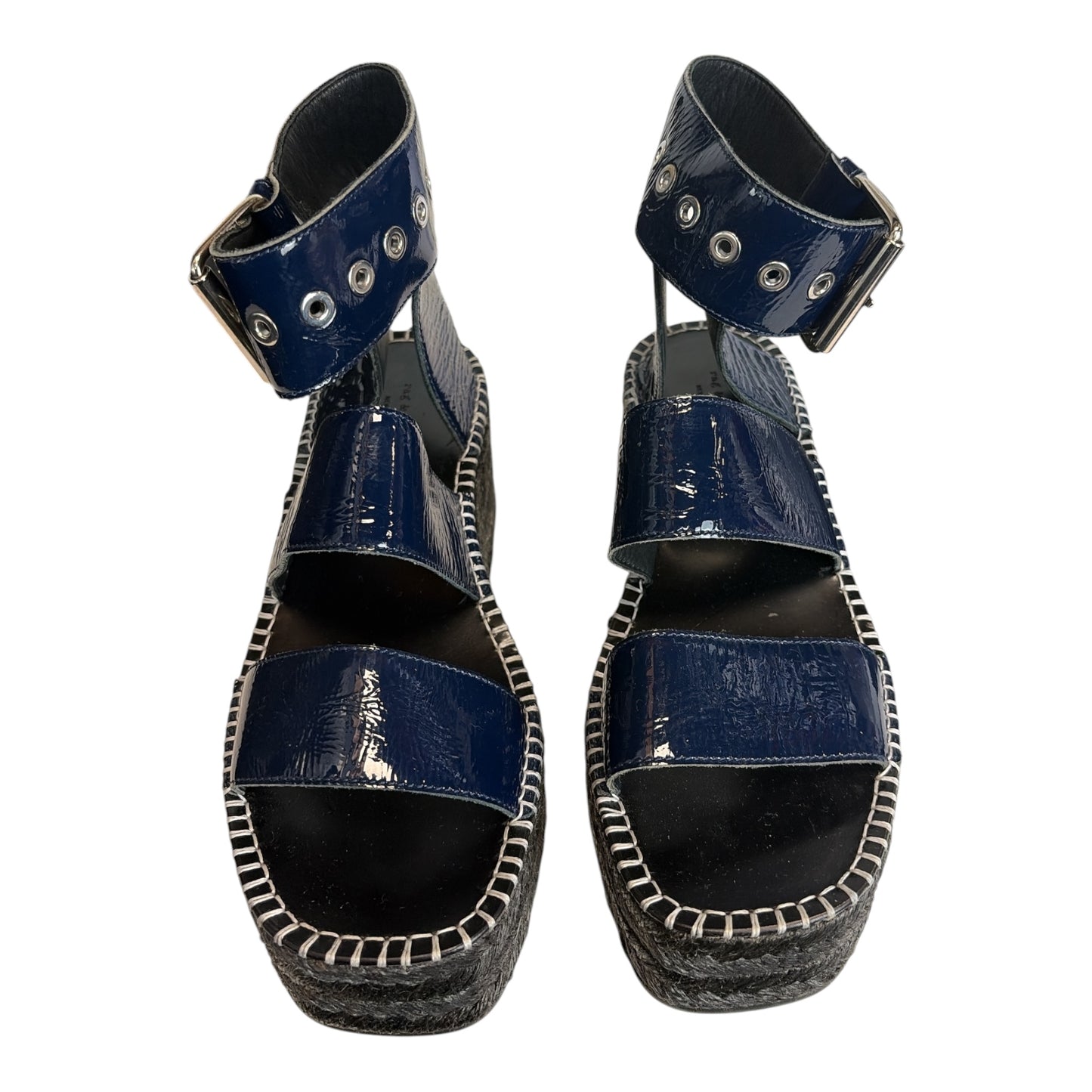 Tara Patent Leather Wedge Sandal Shoes size 37
