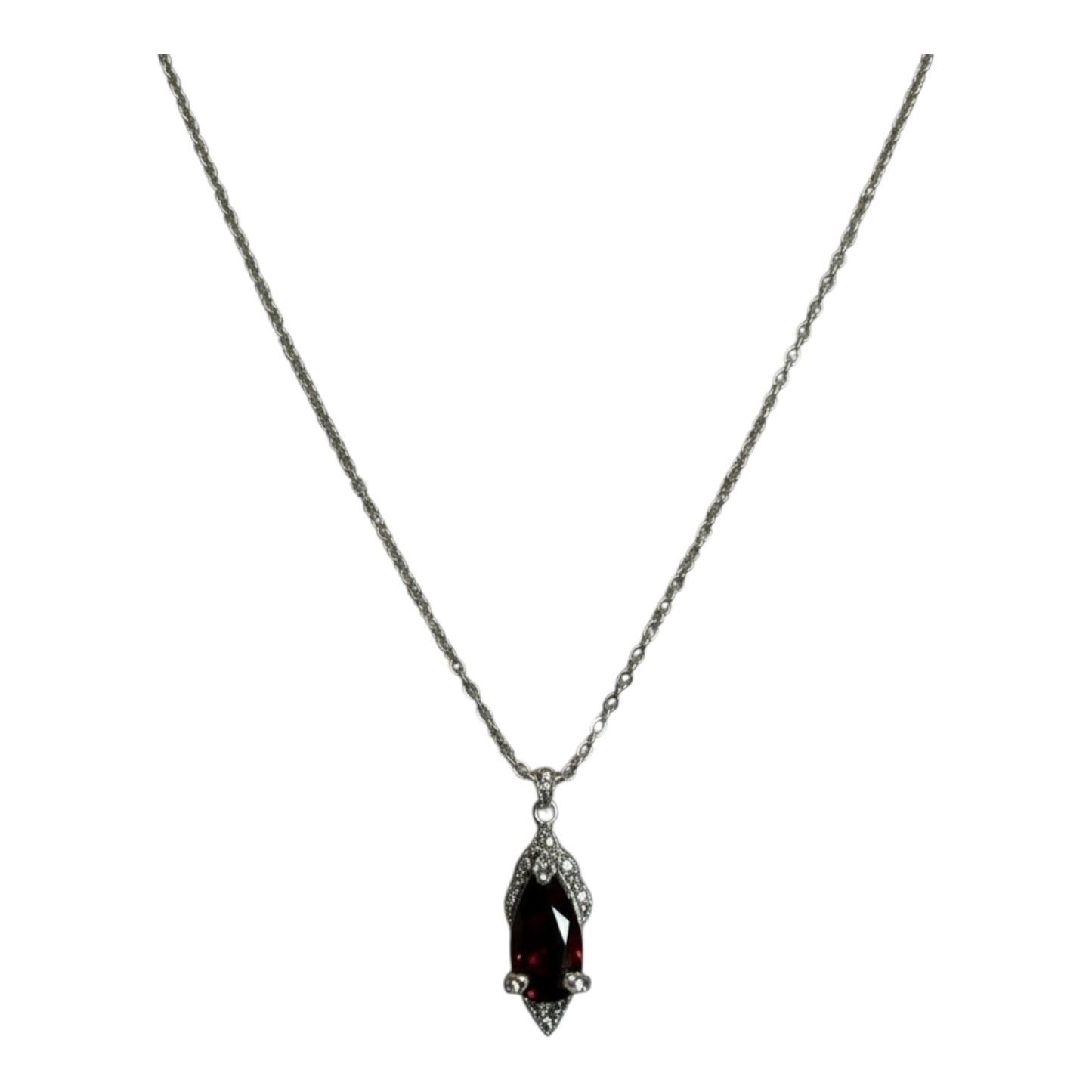 Garnet Pendant Necklace