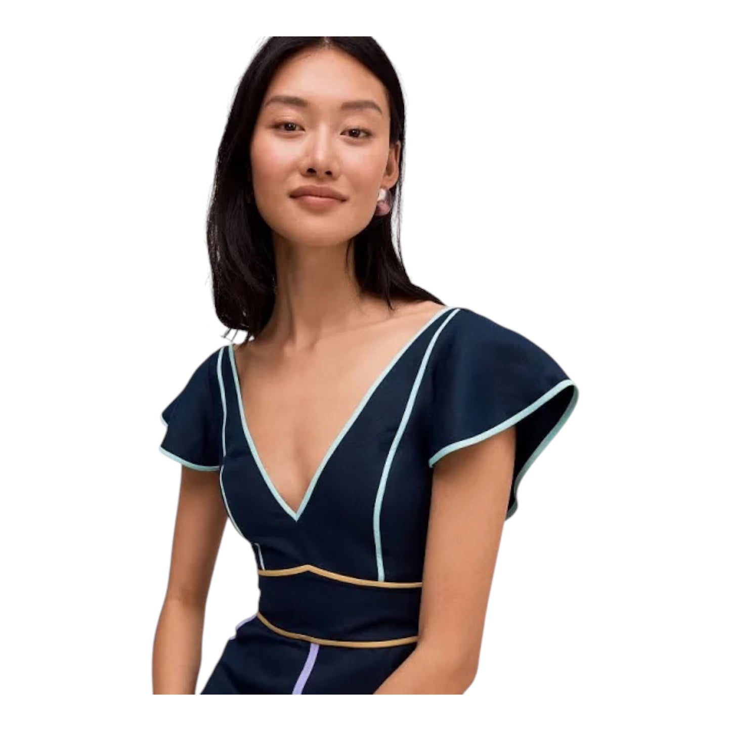 Linen Contrast Trim Dress size 00