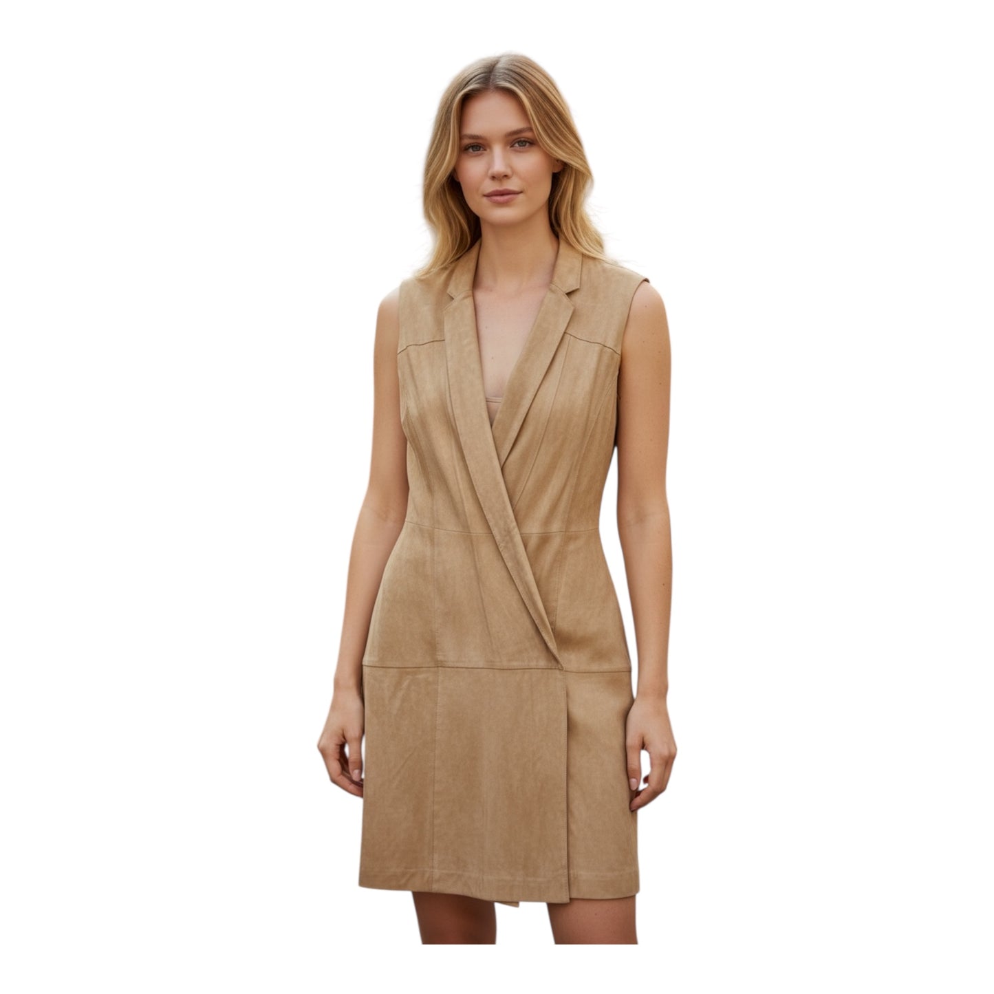 Suede Sleeveless Dress sz M