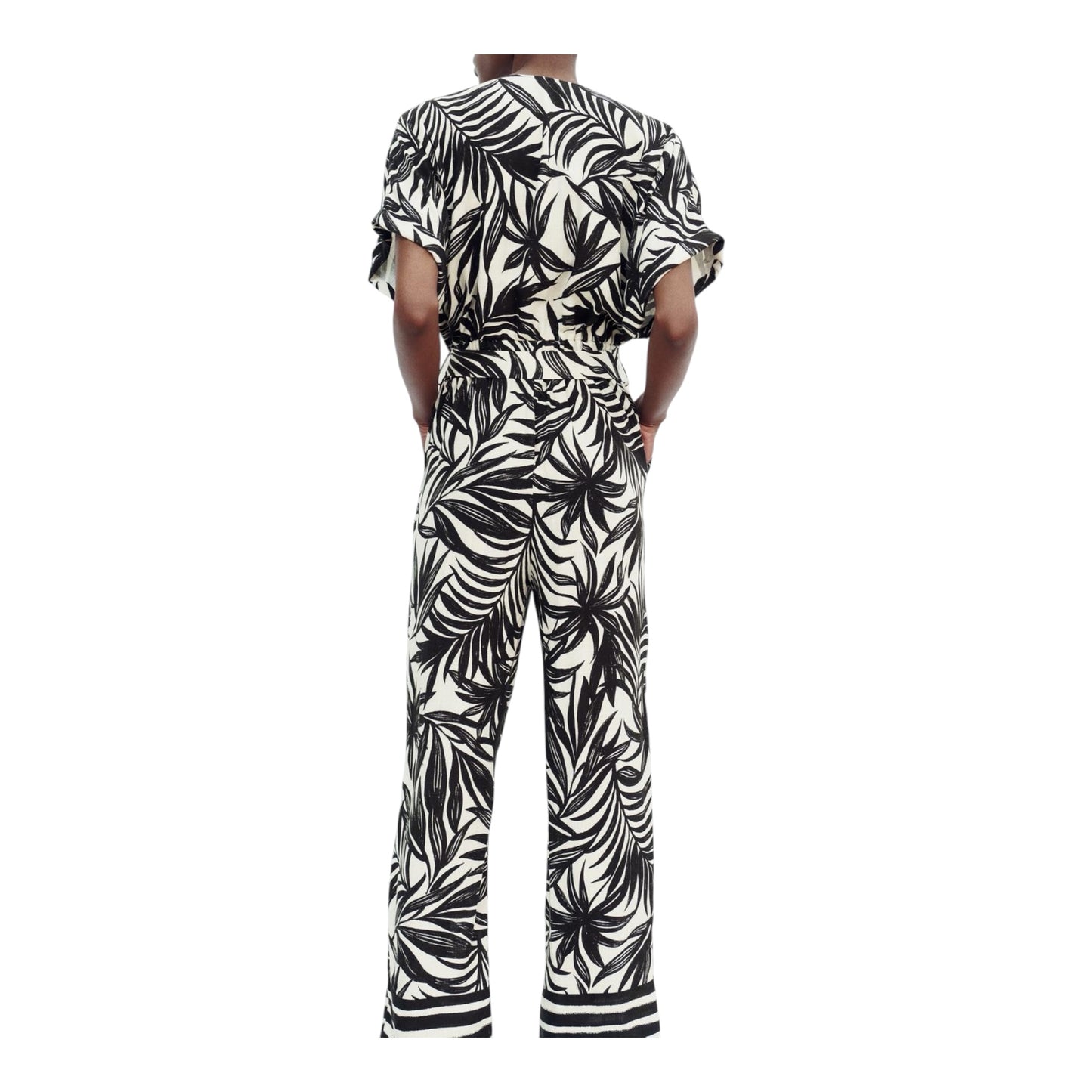 Tropical Print Jumpsuit size Large