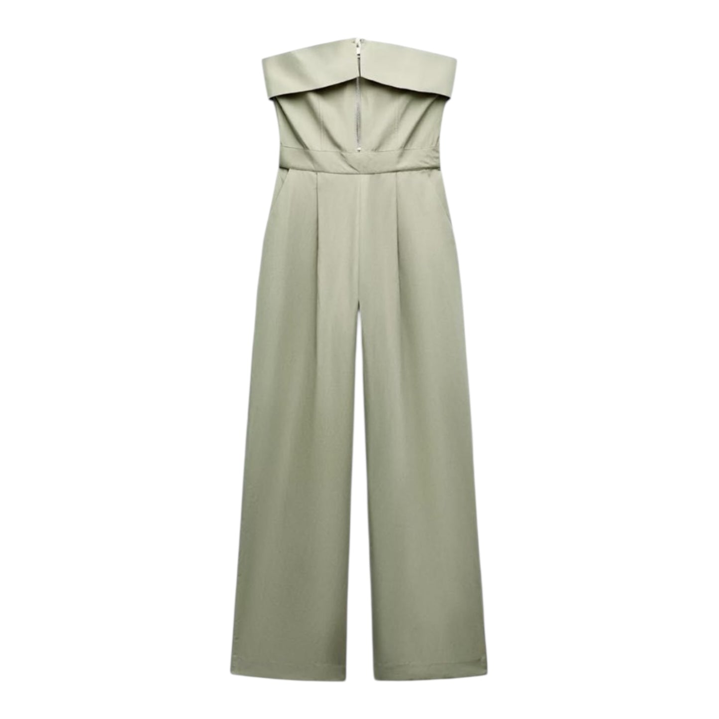 Zipper Strapless Jumpsuit size Medium