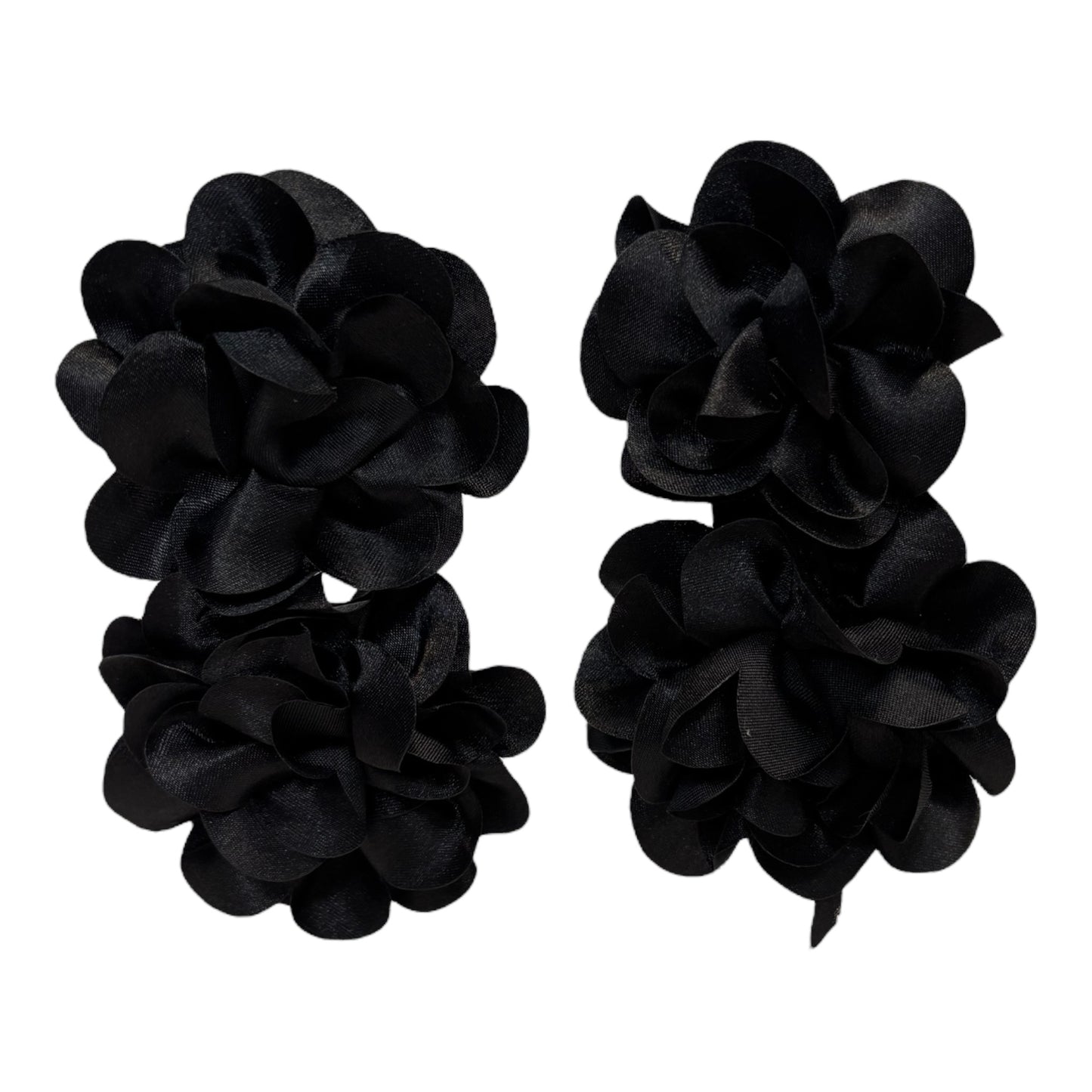 Satin Flower Hanging Earrings