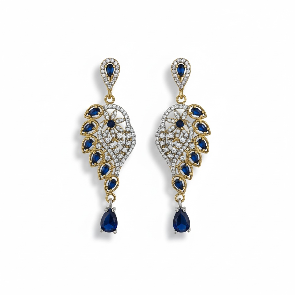 925 Crystal Drop Earrings