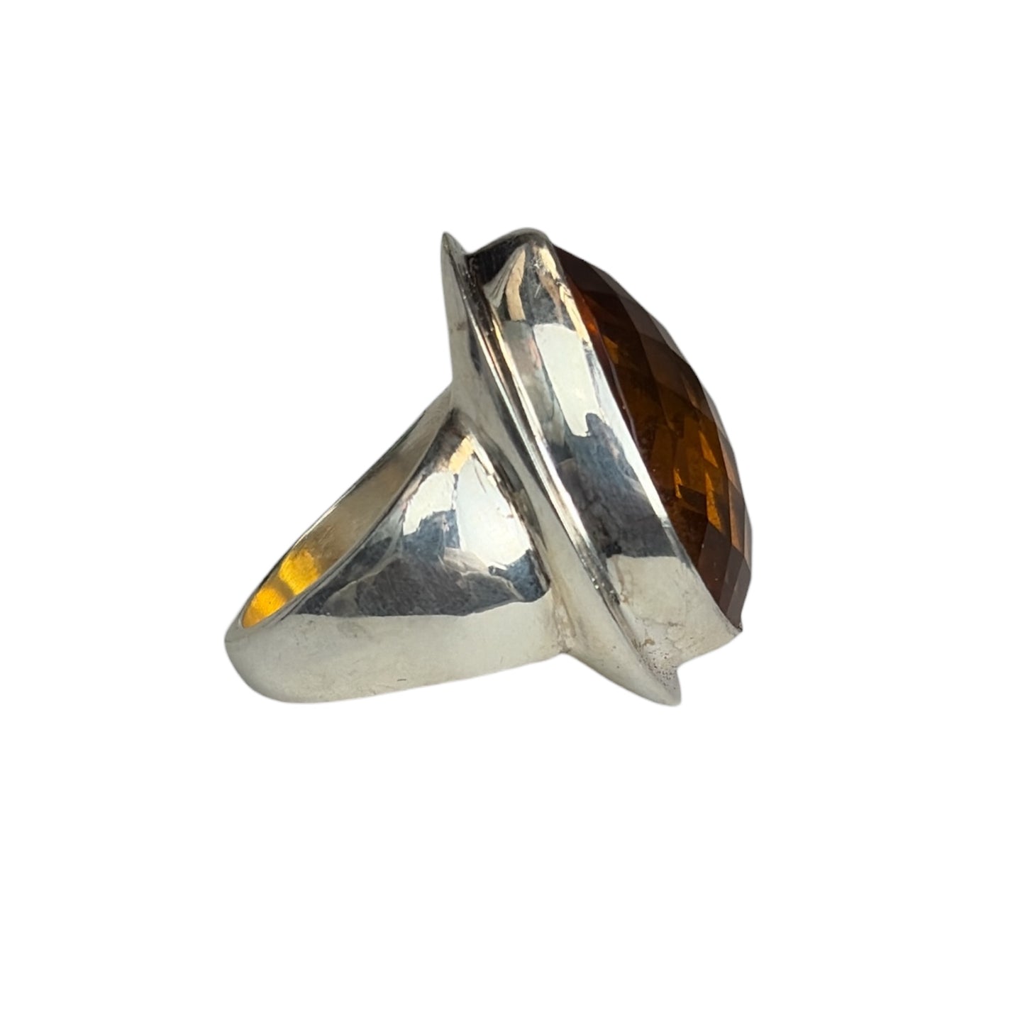 925 Citrine Teardrop Ring size 7.5