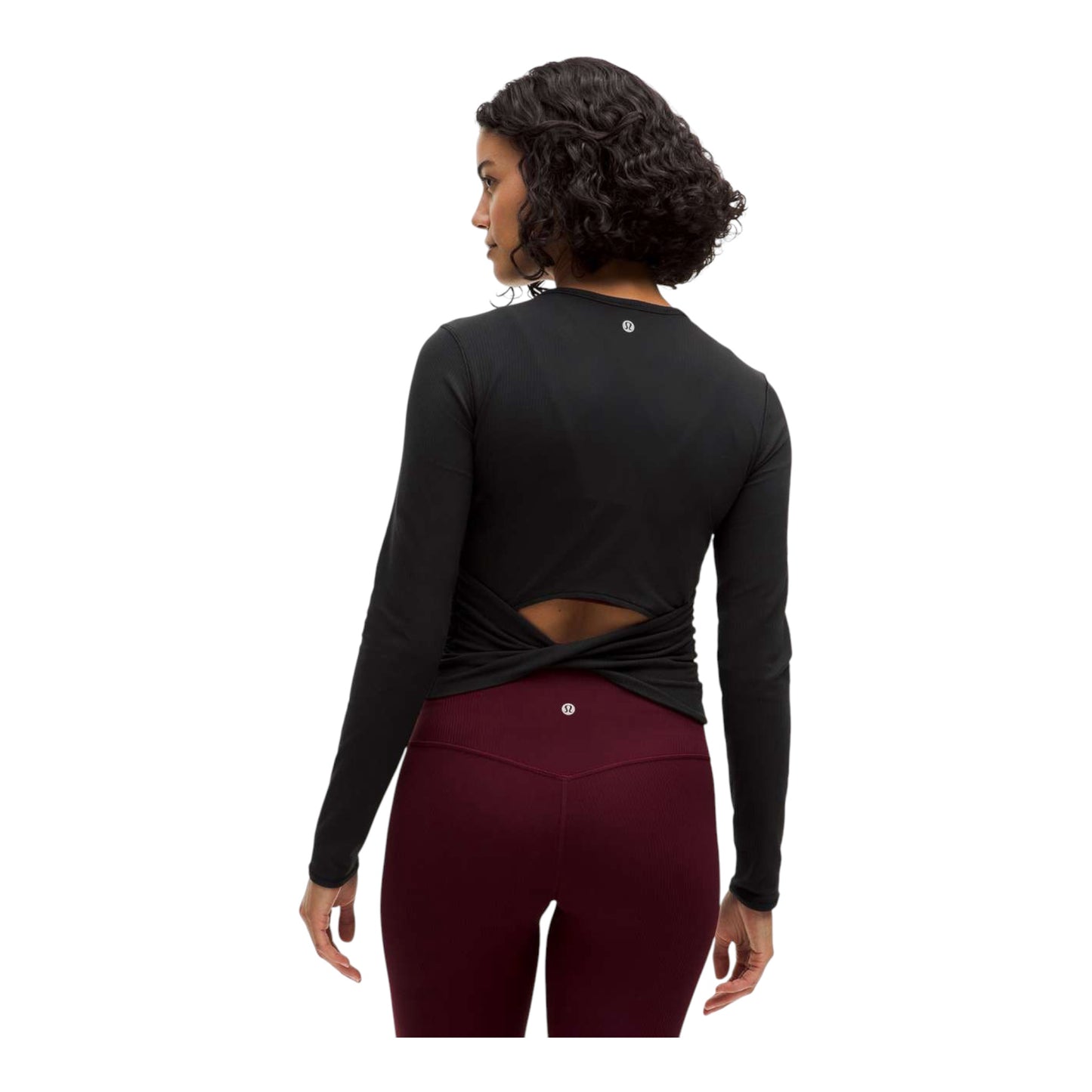 All It Takes Back-Twist Ribbed Long-Sleeve Shirt size 4