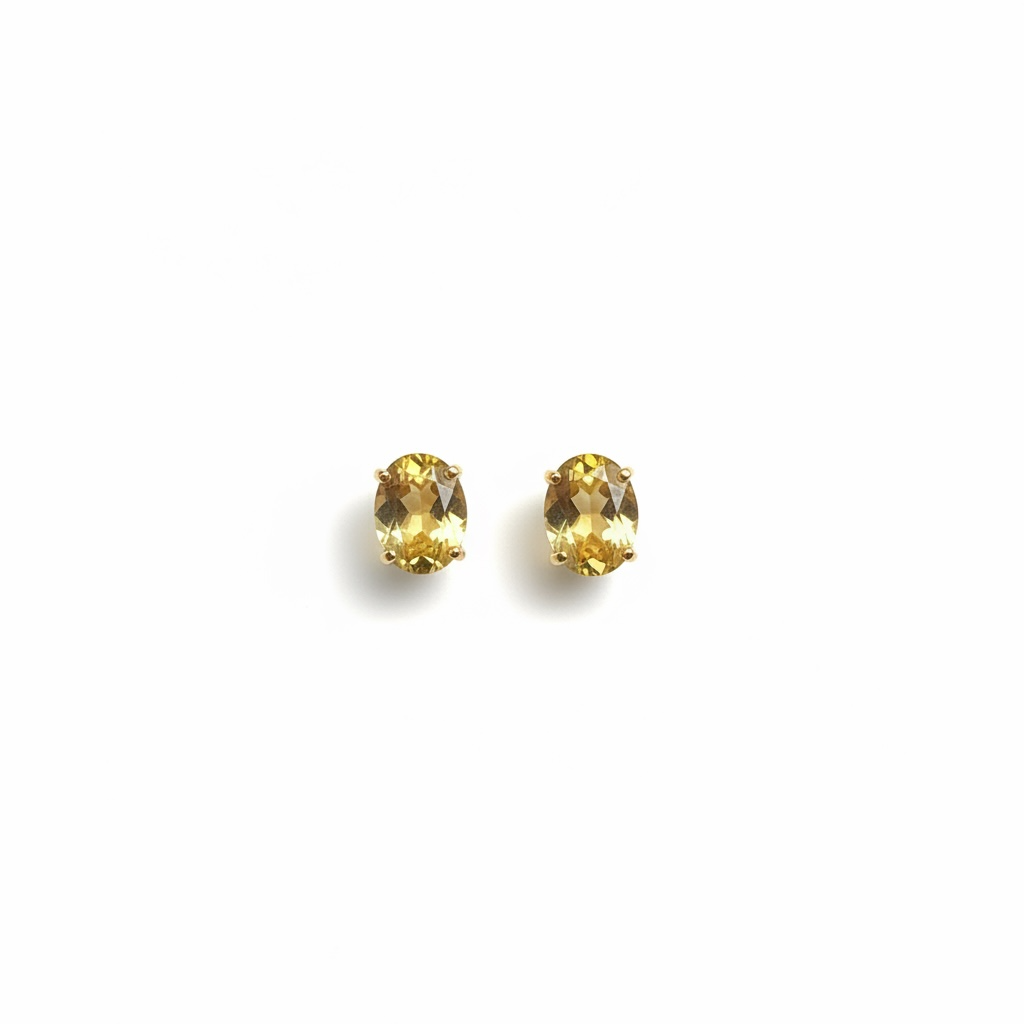 Citrine Stud Earrings