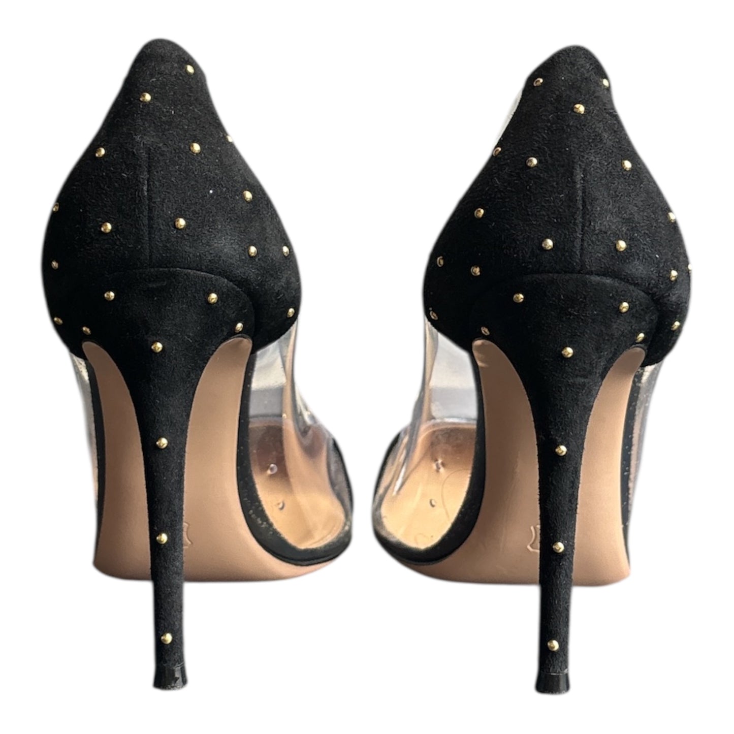 Suede Studded Accents D'Orsay Pumps size 39