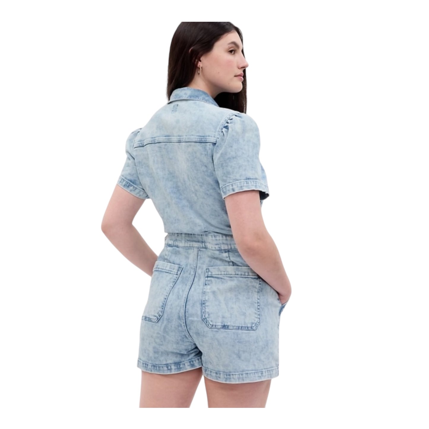 Puff Sleeve Denim Romper size 12