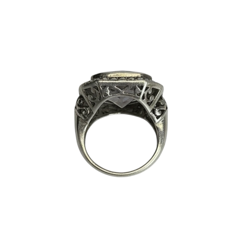 925 Square Stone Ring size 6