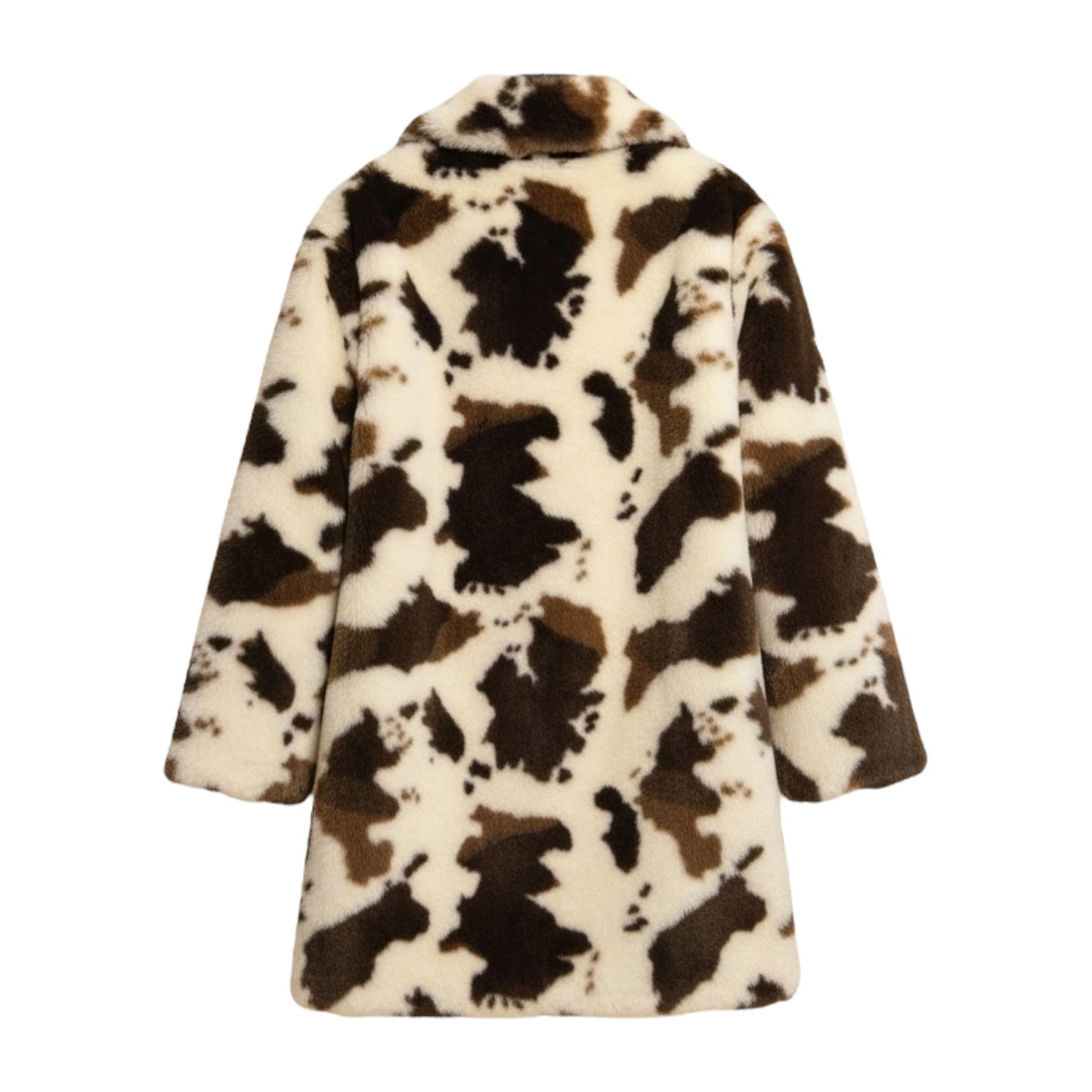 Faux Fur Cow Print Coat size Medium