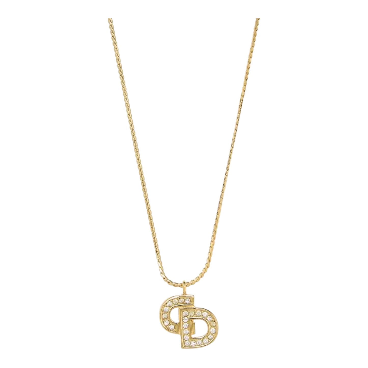 Crystal CD Logo Necklace