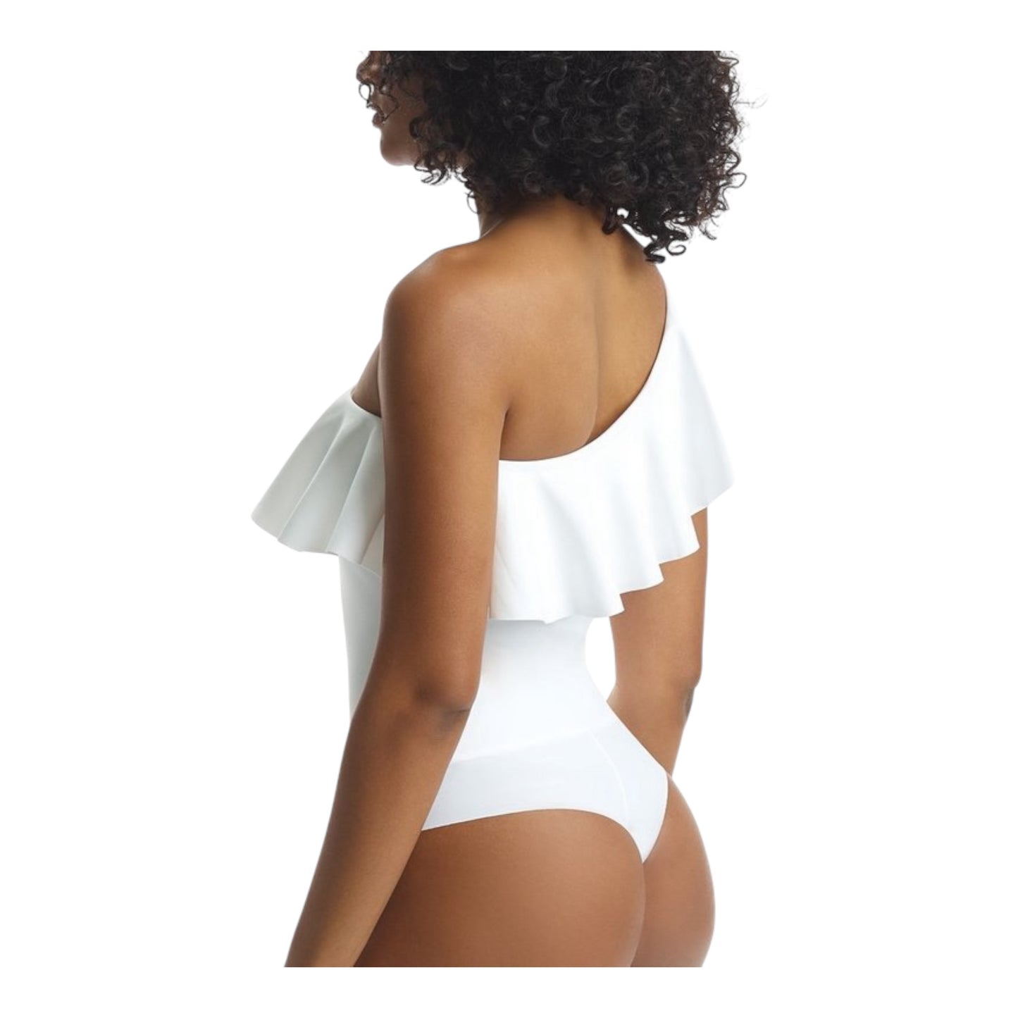 Bonded One Shoulder Ruffle Bodysuit size Xsmall