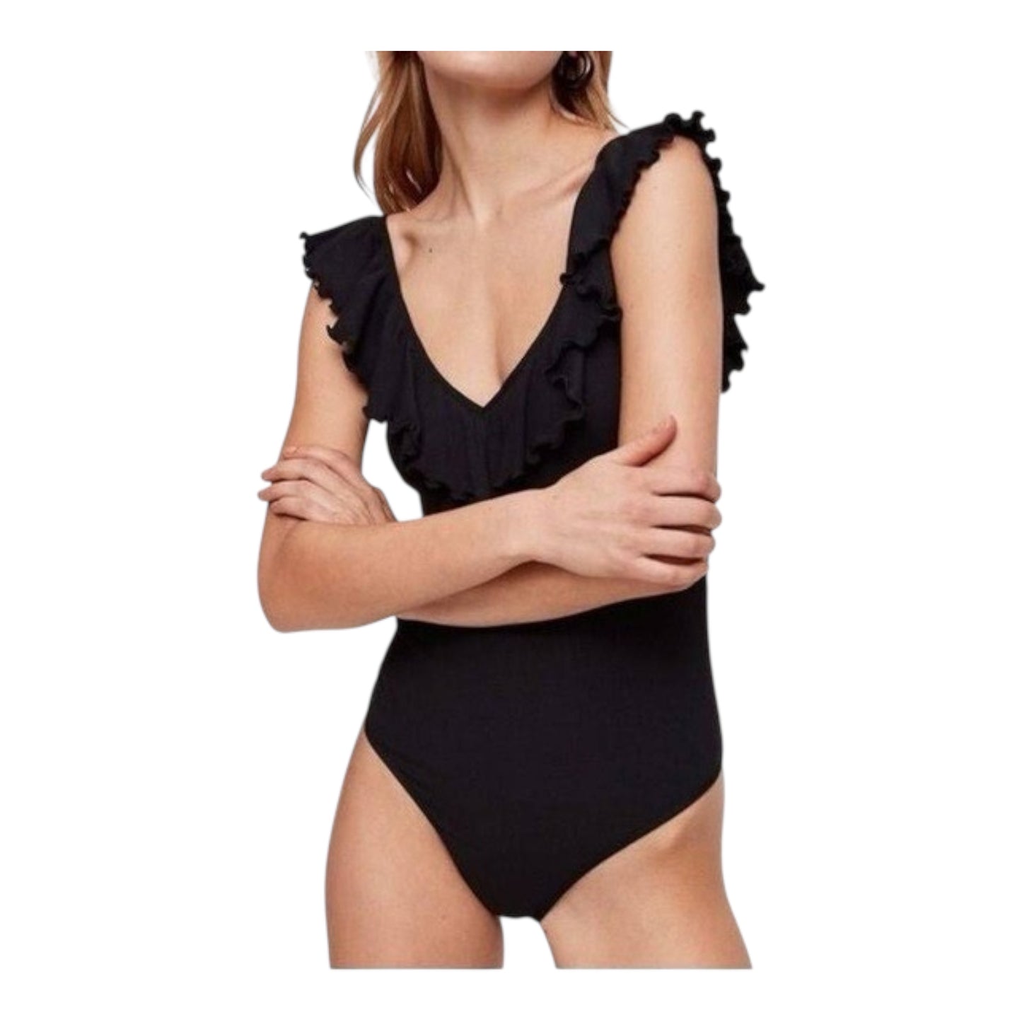 Danette Ruffle Bodysuit size Small