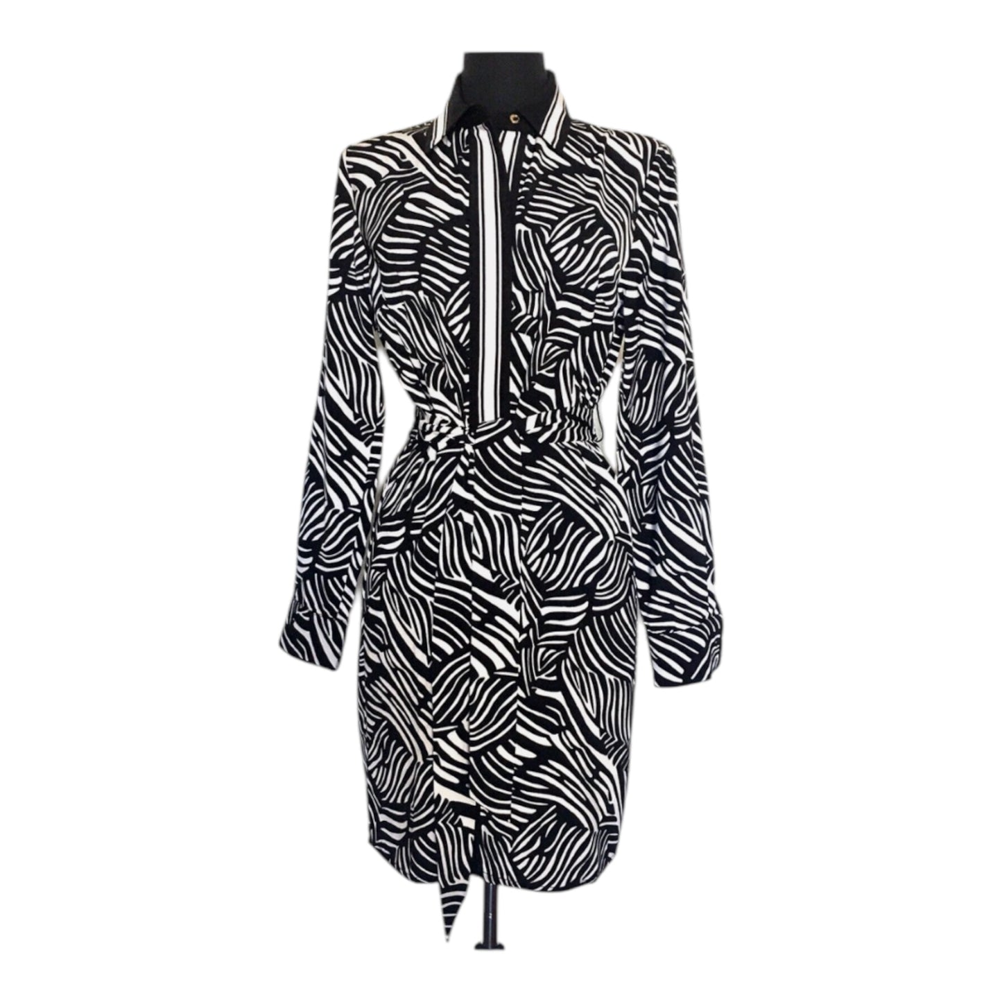 Zebra Shirt Dress size Small