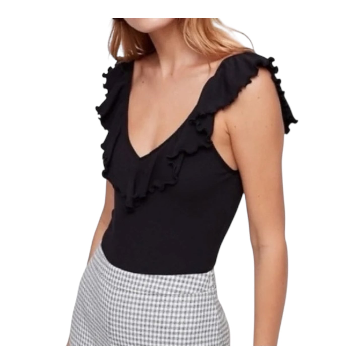 Danette Ruffle Bodysuit size Small